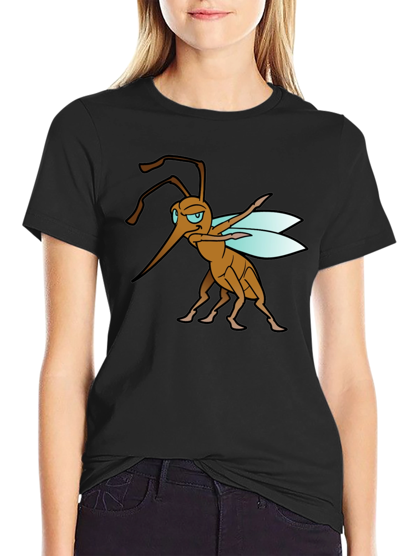 Funny Mosquito Dab T-Shirt - Novelty Cartoon Insect Tee