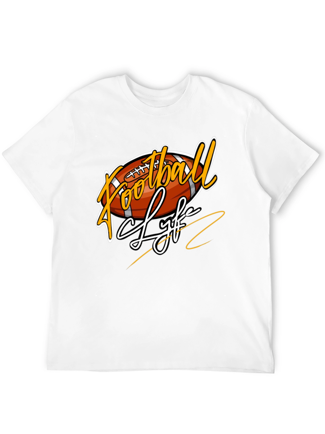 Football Life Graphic Tee - Black Casual Shirt