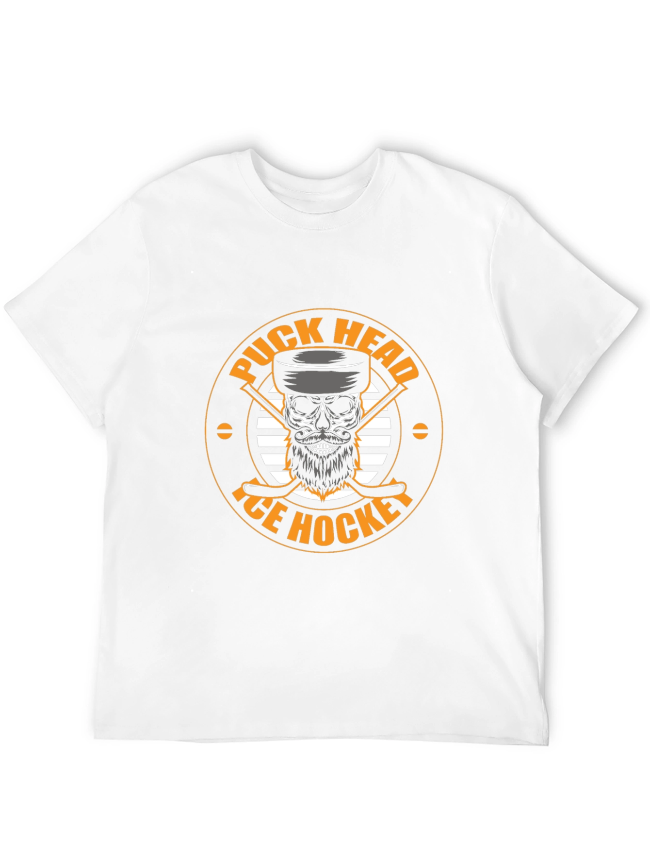 Puck Head Ice Hockey Skull Graphic Tee