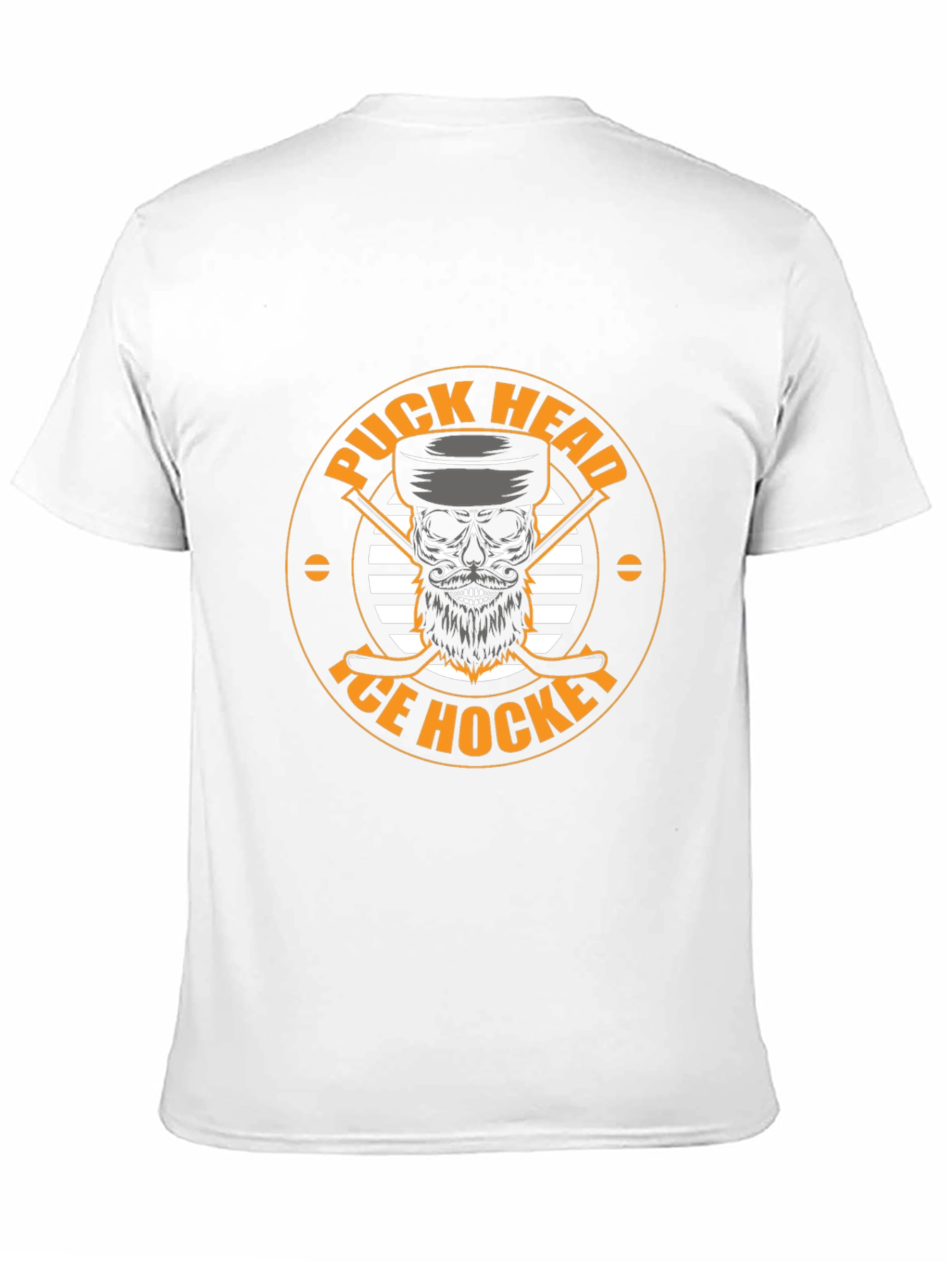 Puck Head Ice Hockey Skull Graphic Tee