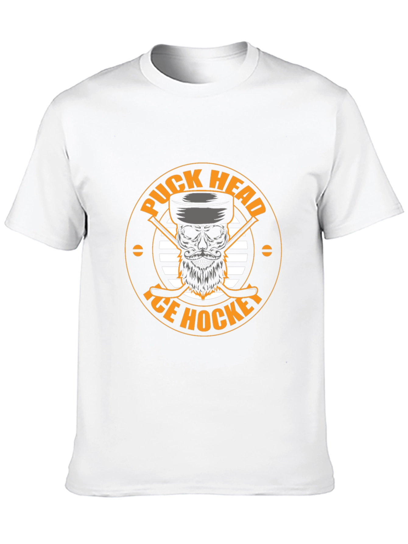 Puck Head Ice Hockey Skull Graphic Tee
