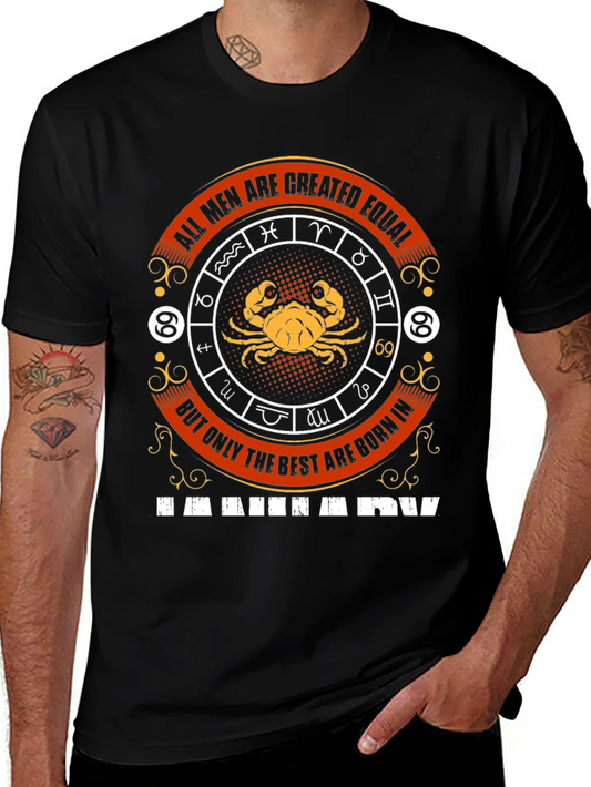 Cancer Zodiac Mens T-Shirt - Best Born in [Month]