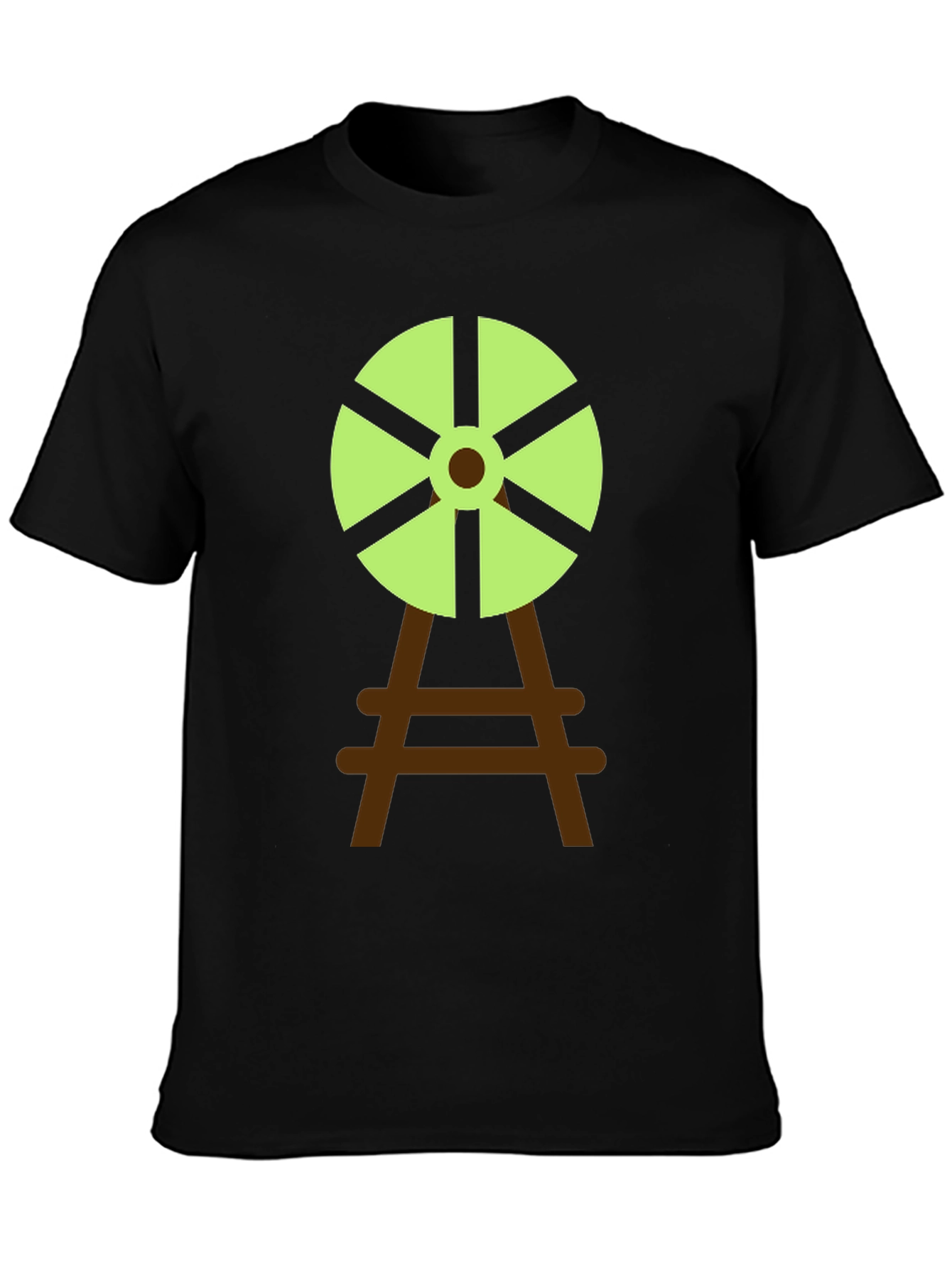 Windmill Graphic Tee - Black Cotton Blend