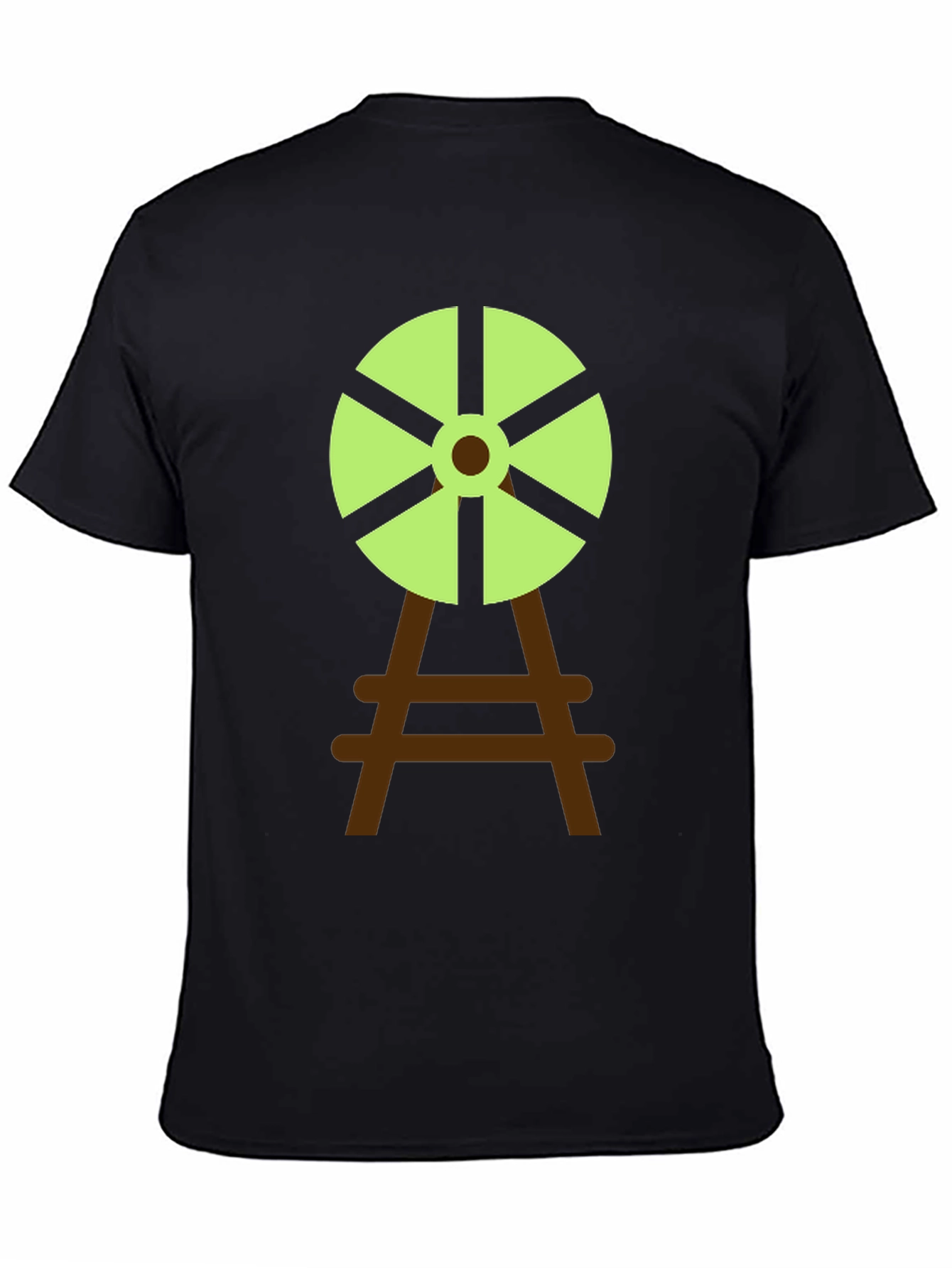Windmill Graphic Tee - Black Cotton Blend