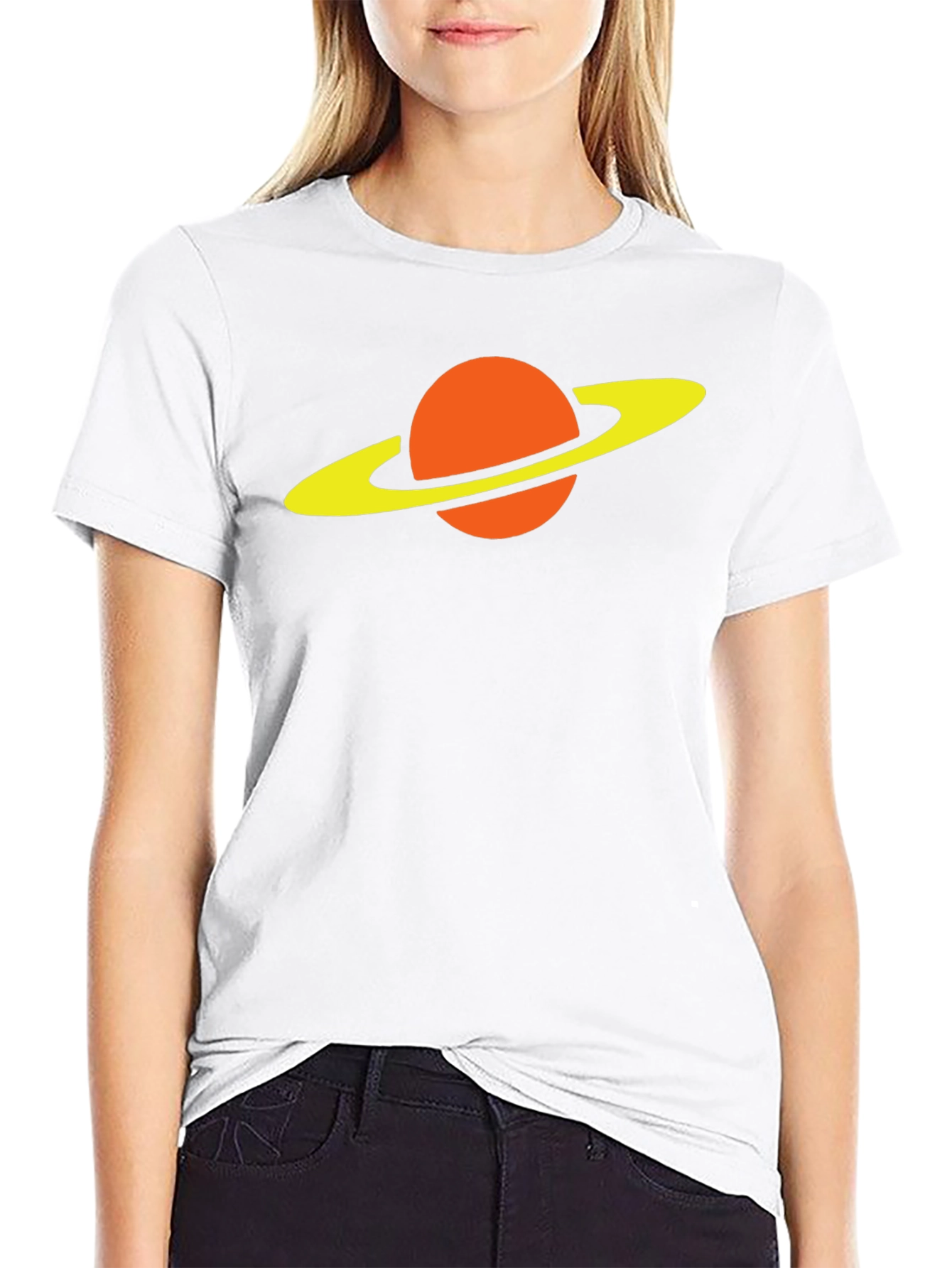 Saturn Graphic Tee - Retro Space Style