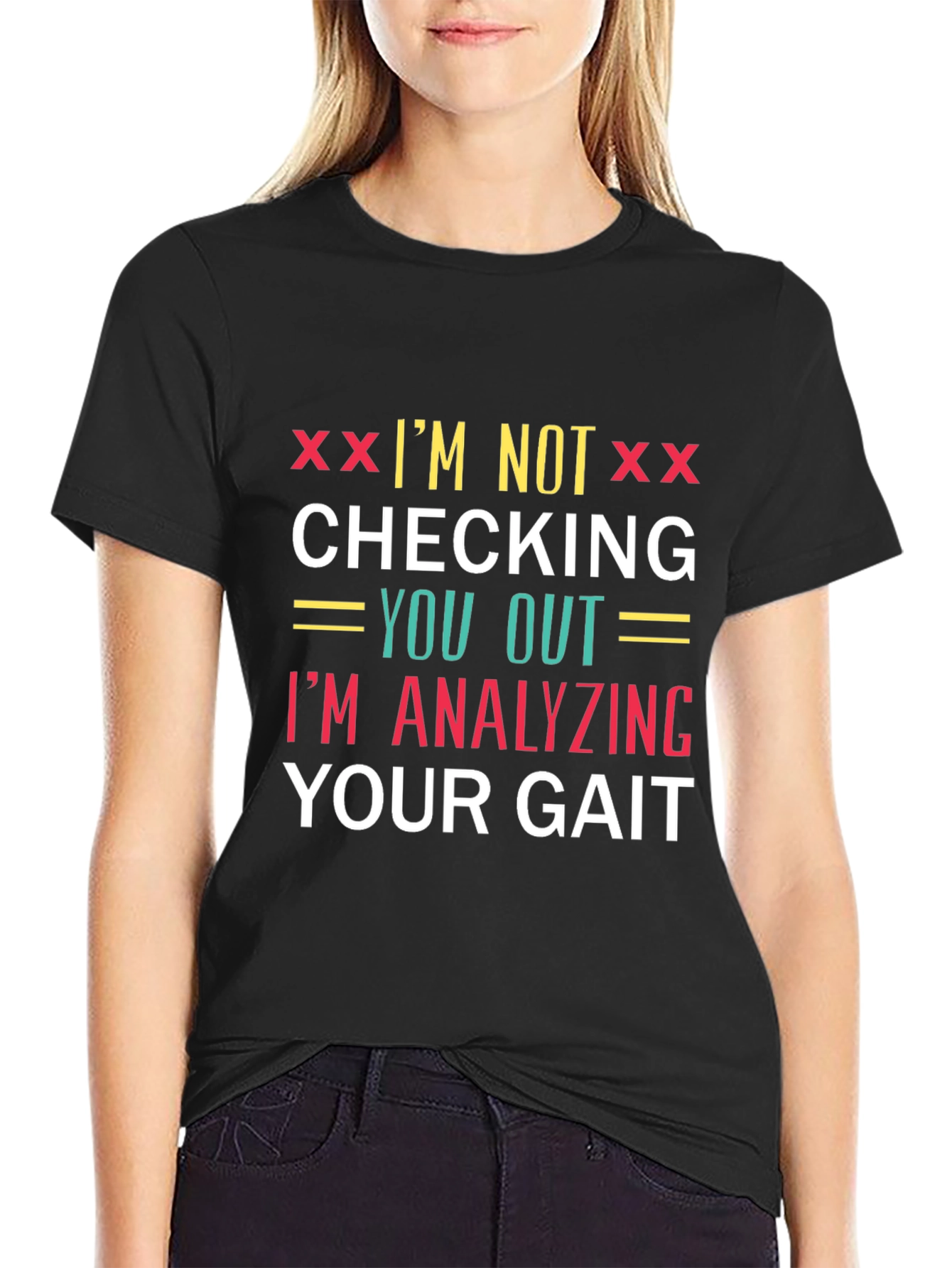 Analyzing Your Gait Novelty Graphic Tee - Black