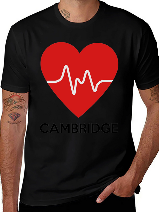 Cambridge Heartbeat Graphic Tee - Stylish City Pride!