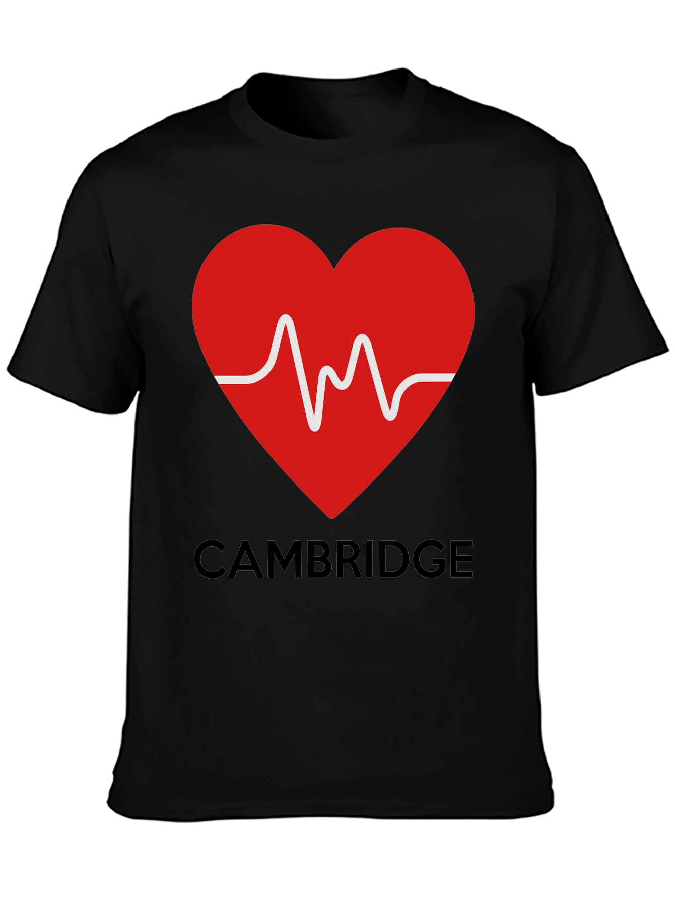 Cambridge Heartbeat Graphic Tee - Stylish City Pride!