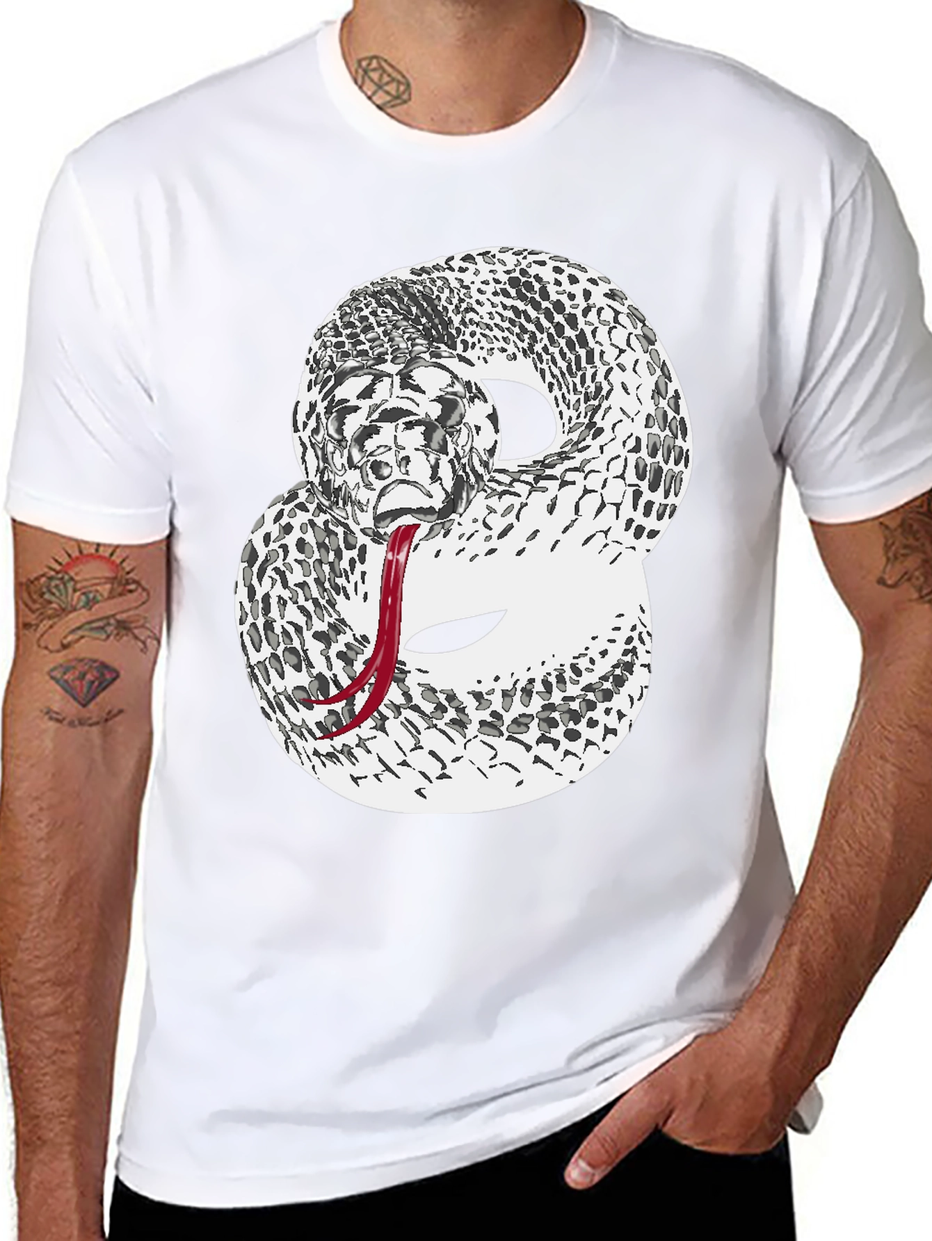Rattlesnake Graphic Tee - Mens Black T-Shirt
