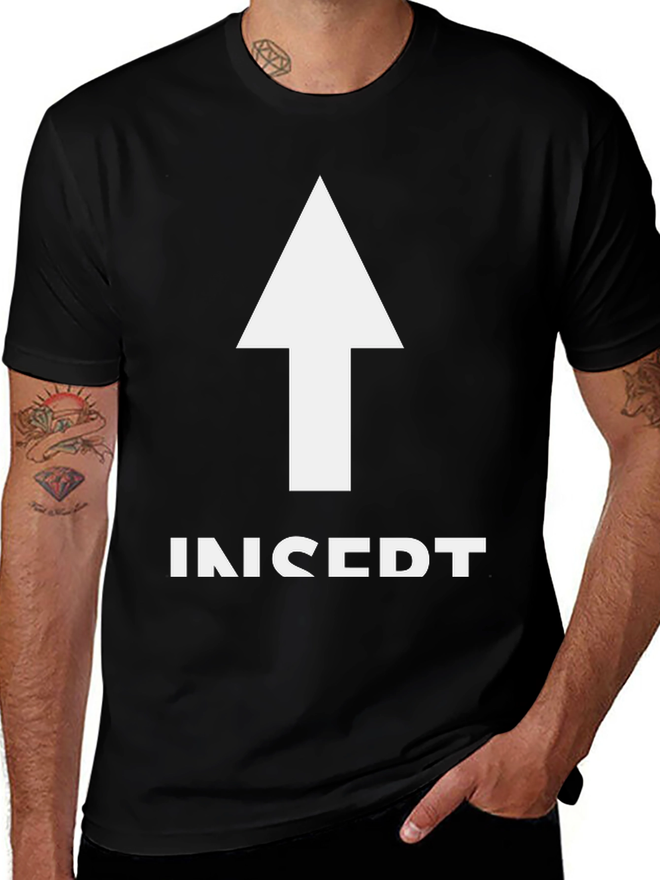 Insert Arrow T-Shirt - Fun Graphic Tee