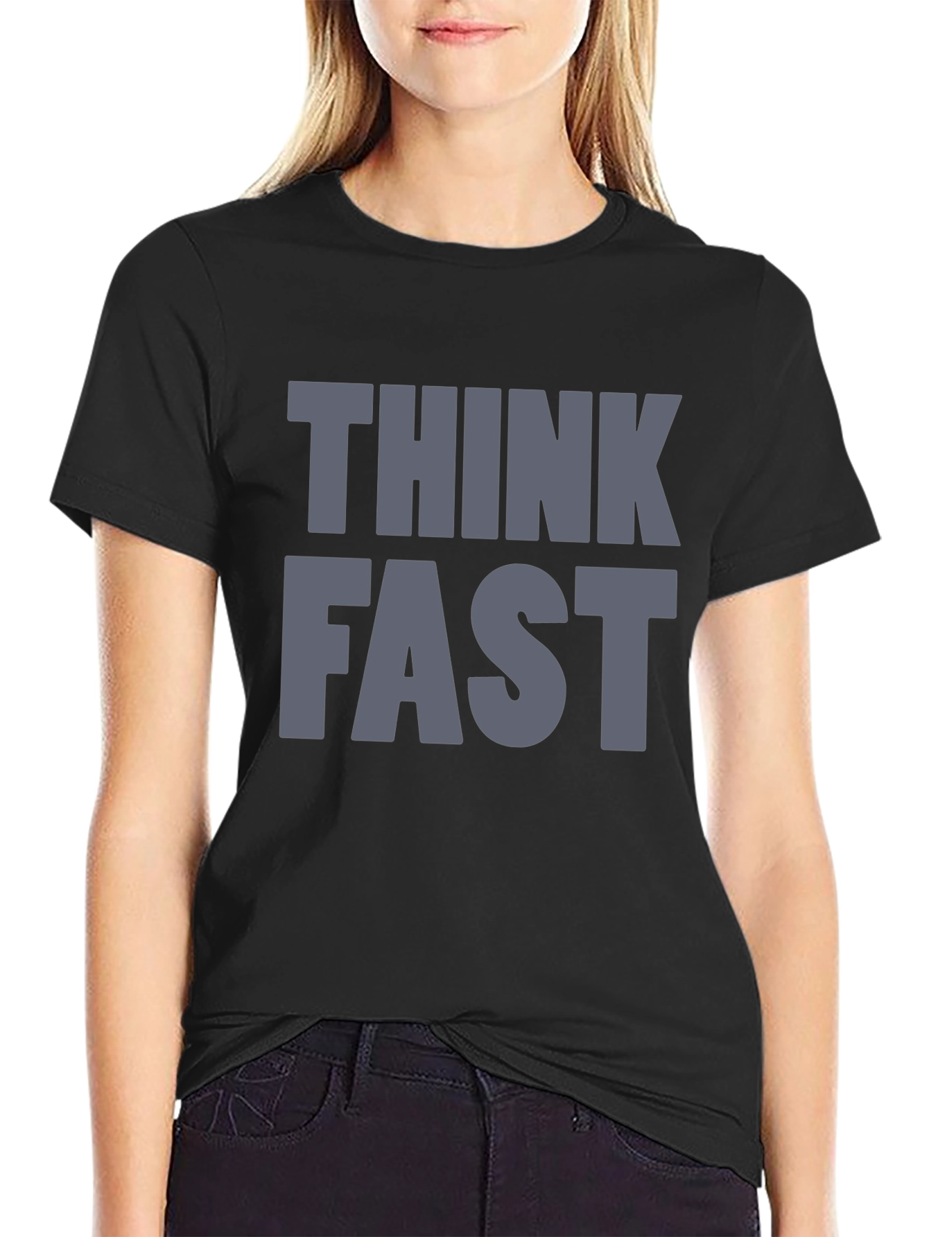 Think Fast Graphic T-Shirt - Casual Style