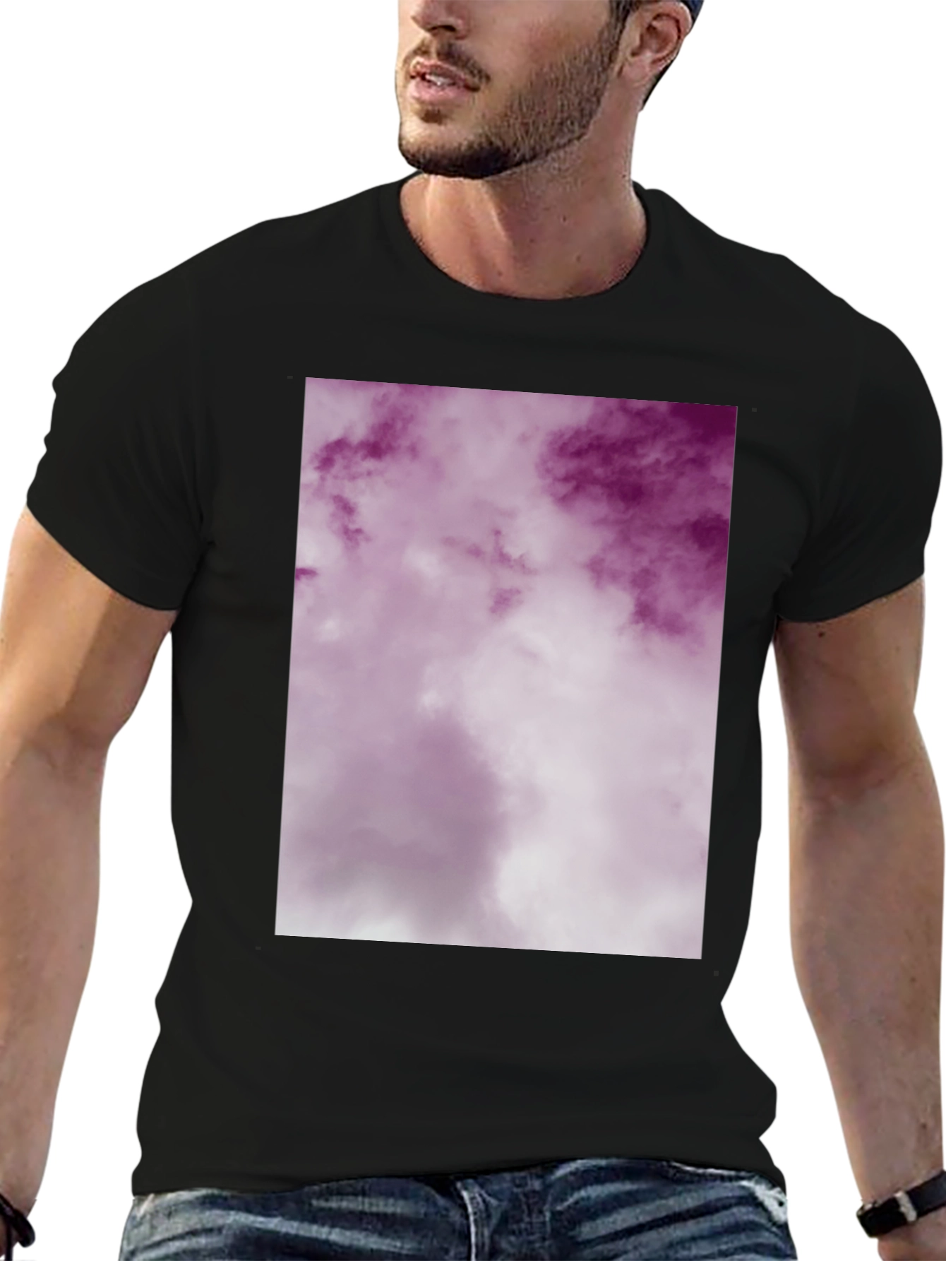 Purple Cloud Graphic T-Shirt