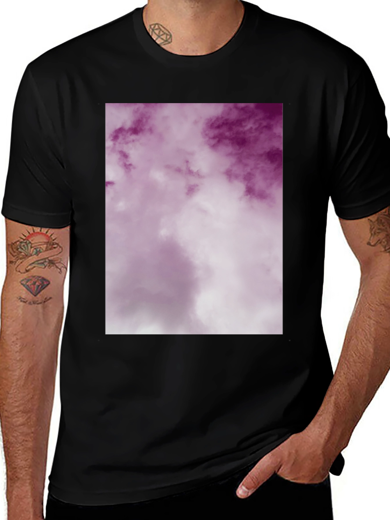 Purple Cloud Graphic T-Shirt