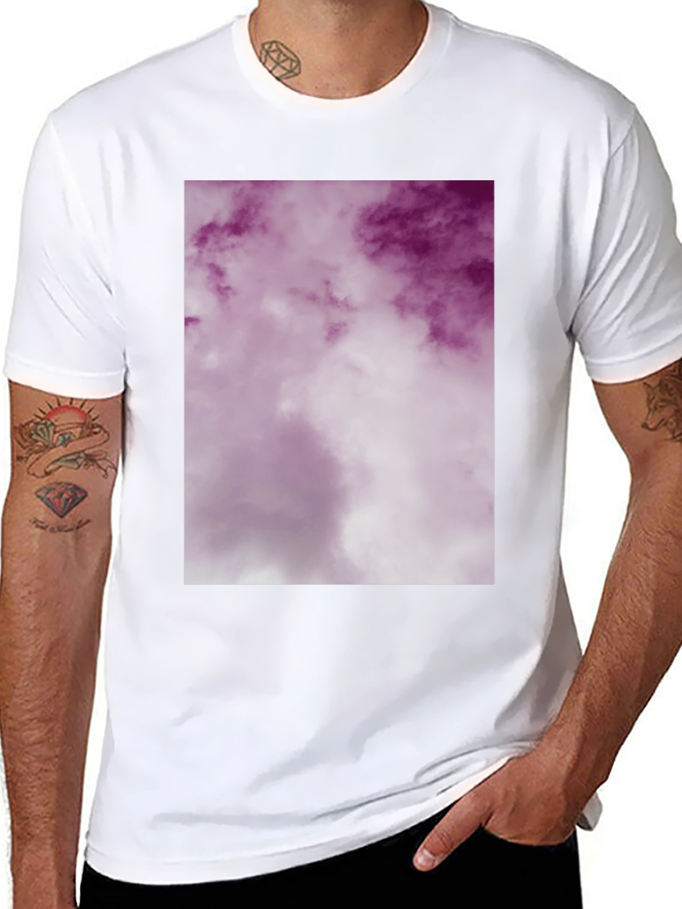 Purple Cloud Graphic T-Shirt