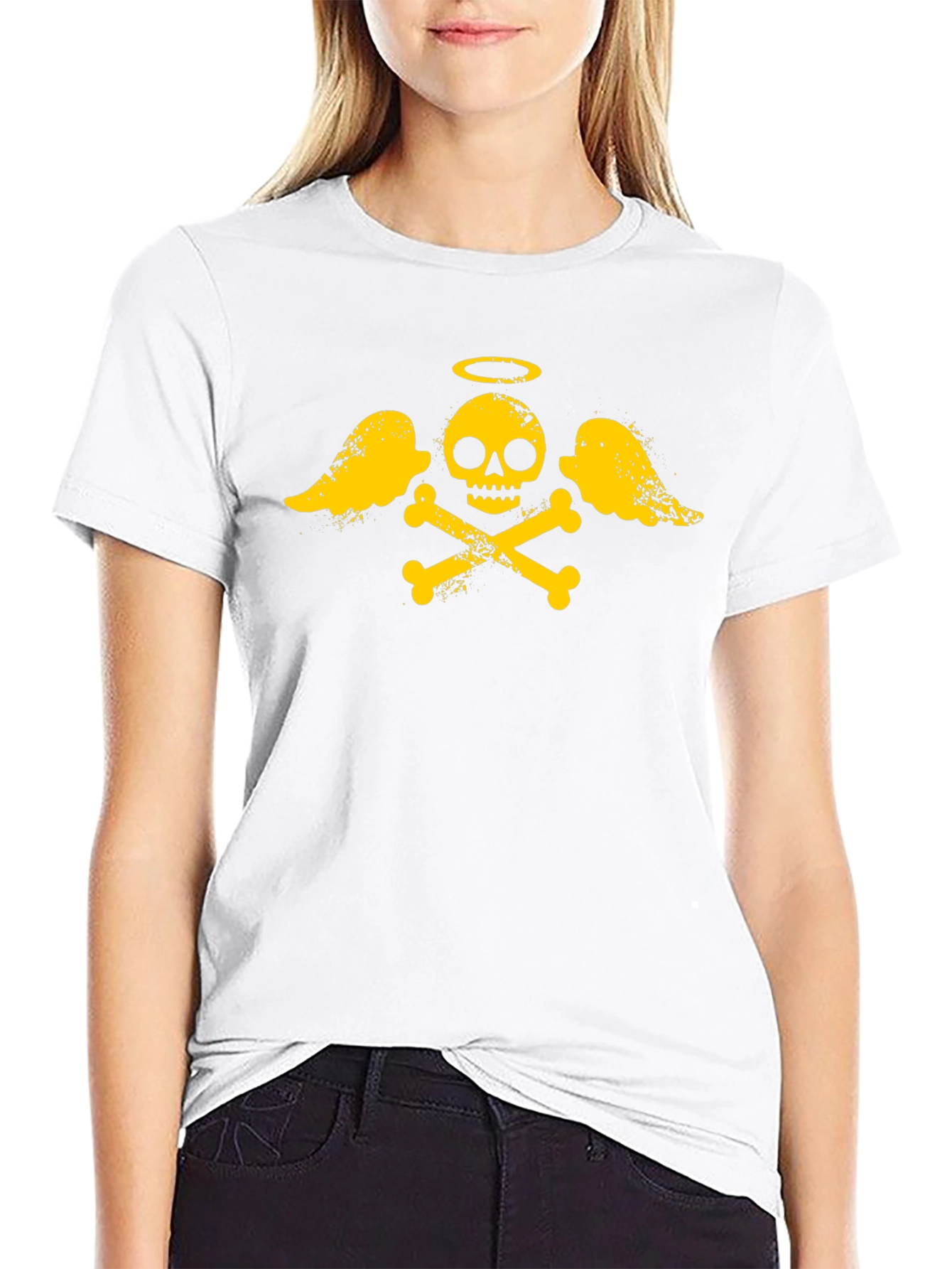 Skull and Crossbones Graphic T-Shirt - Black