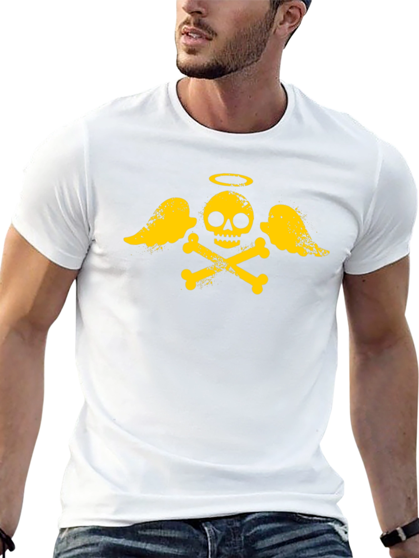 Skull and Crossbones Graphic T-Shirt - Black