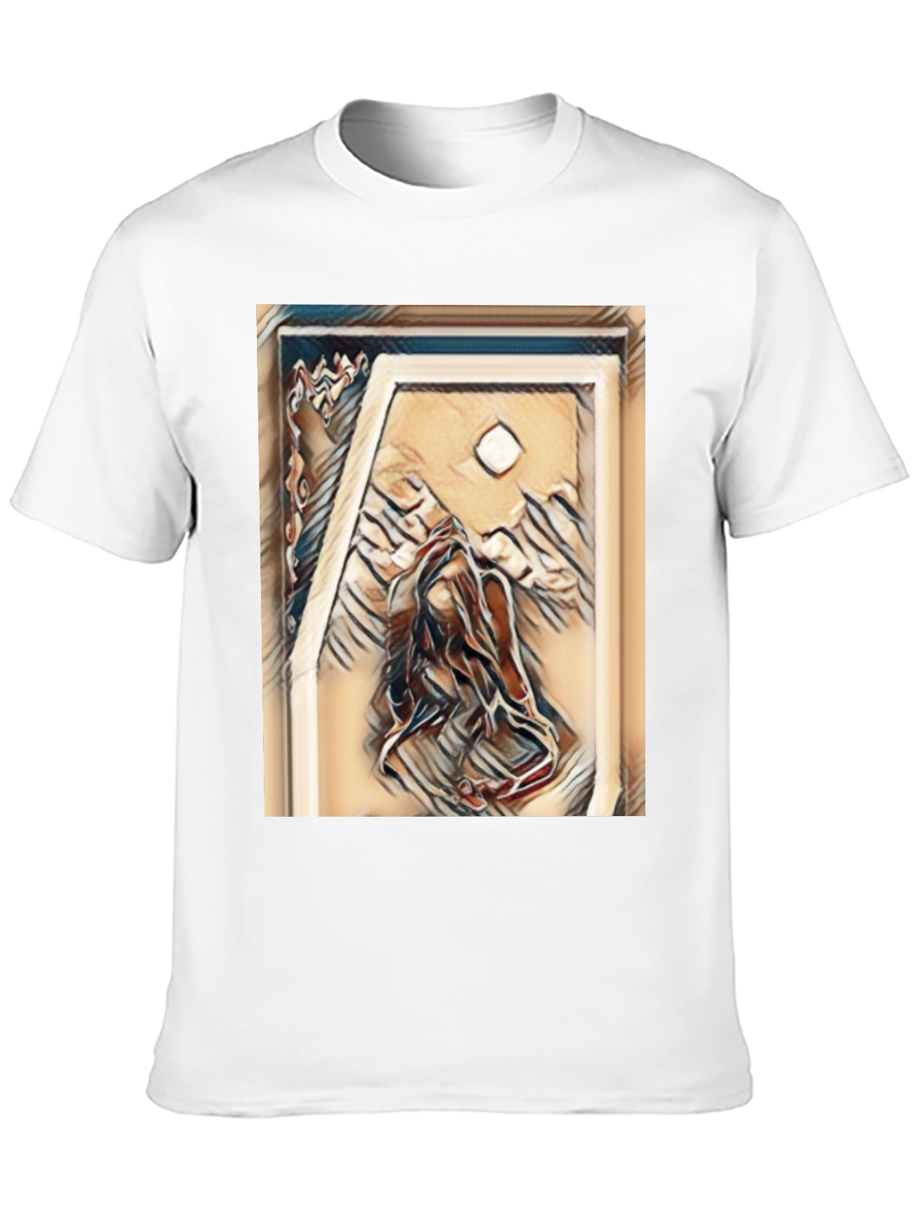 Abstract Art Tee - Black Cotton Blend