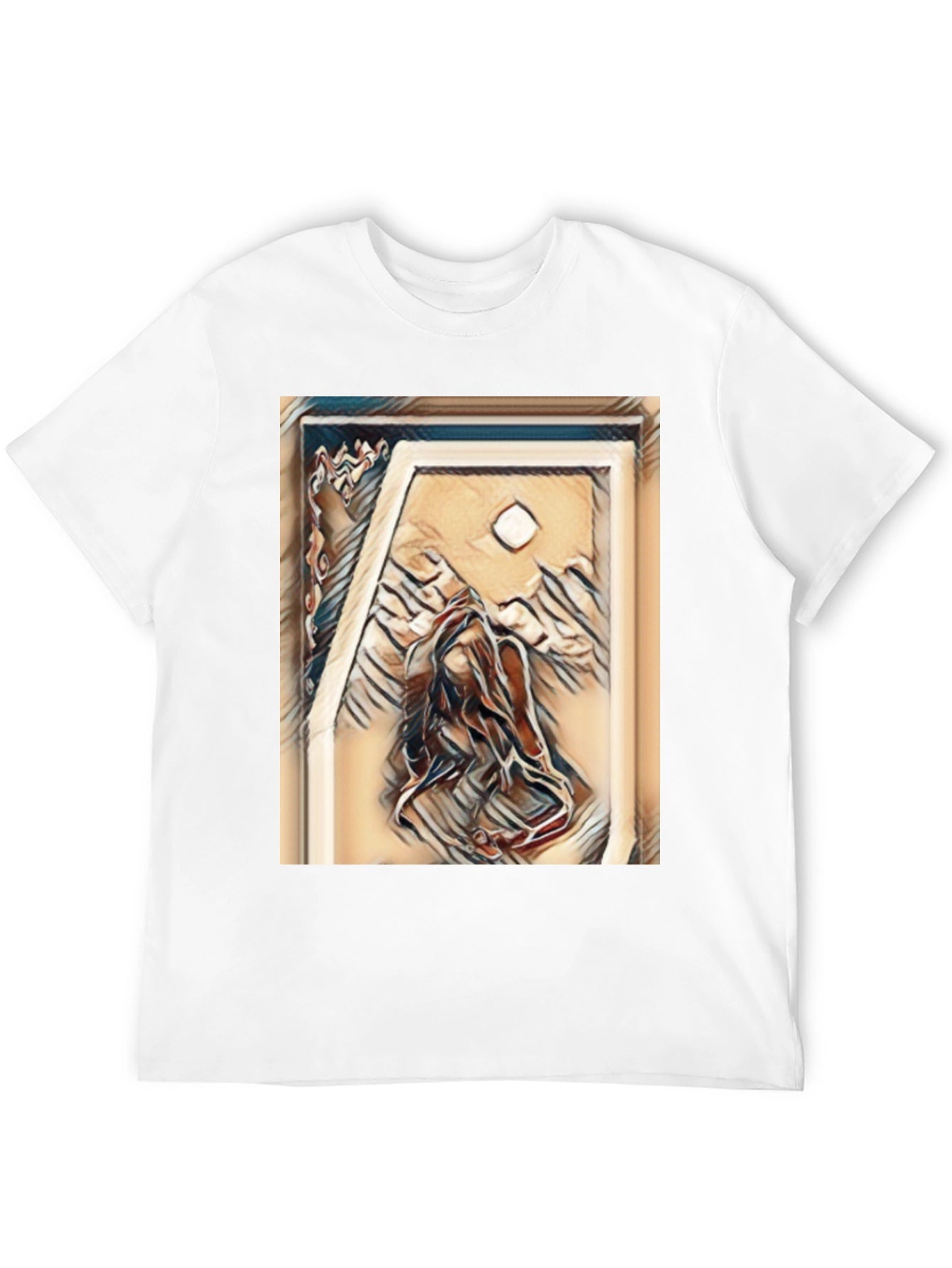 Abstract Art Tee - Black Cotton Blend