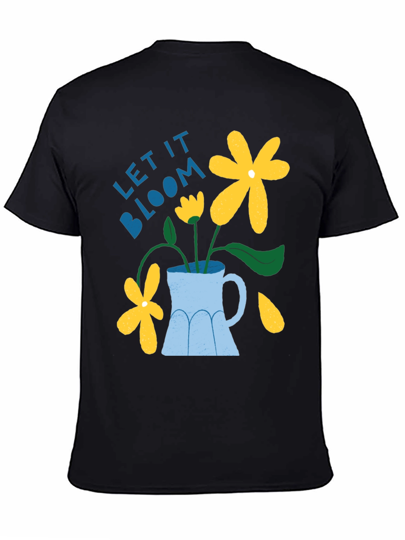Let It Bloom Graphic Tee - Mens Black T-Shirt