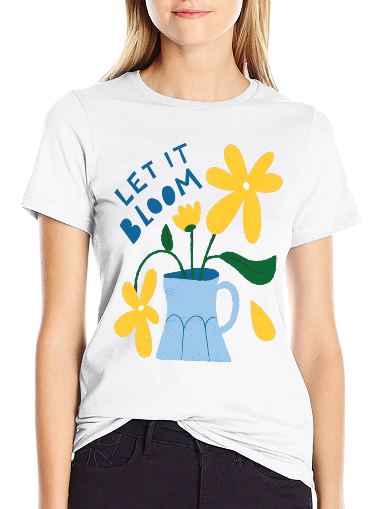 Let It Bloom Graphic Tee - Mens Black T-Shirt