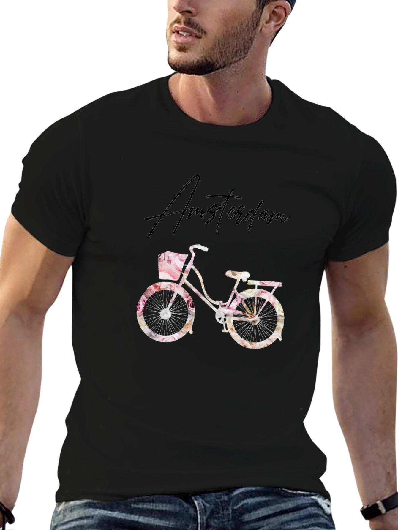 Amsterdam Bike Graphic T-Shirt
