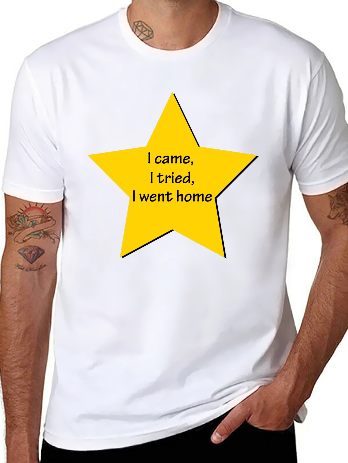 Funny I Came I Tried Star Graphic T-Shirt