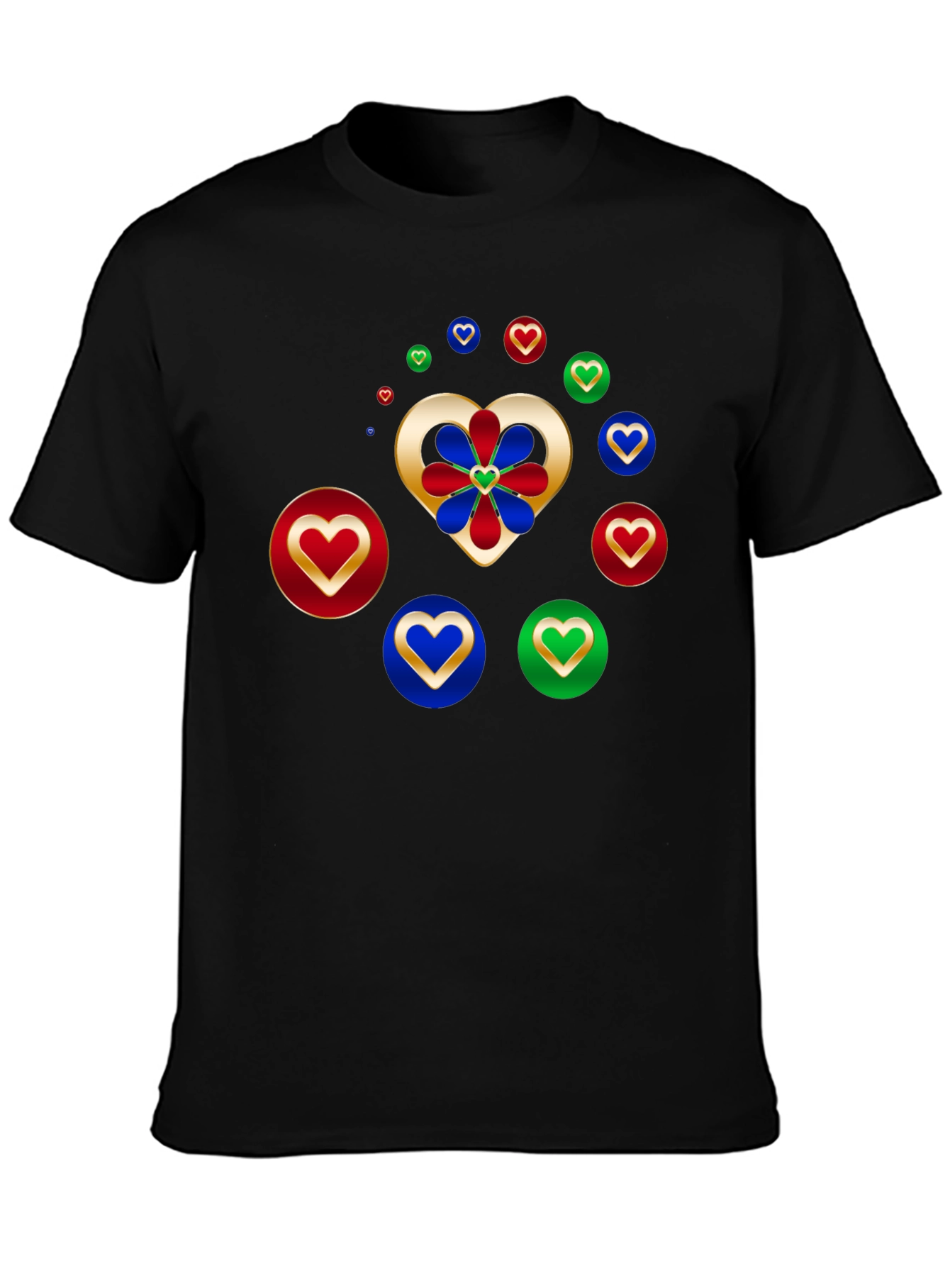 Heart Flower Graphic Tee - Modern Style