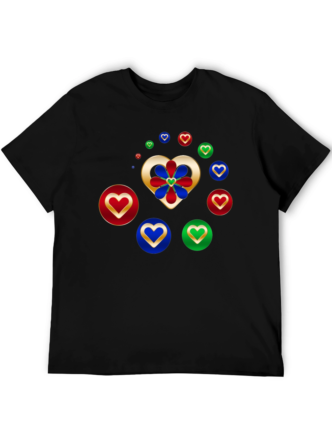 Heart Flower Graphic Tee - Modern Style