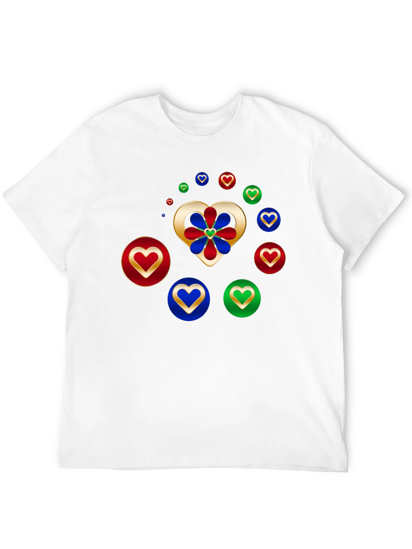 Heart Flower Graphic Tee - Modern Style