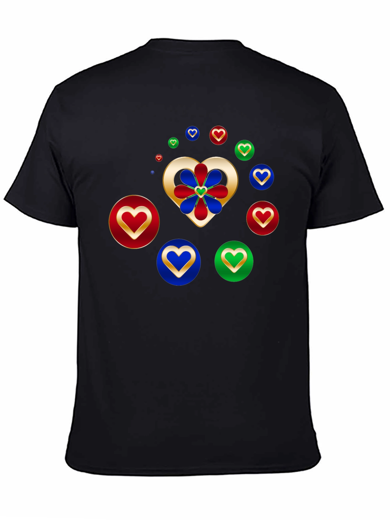 Heart Flower Graphic Tee - Modern Style
