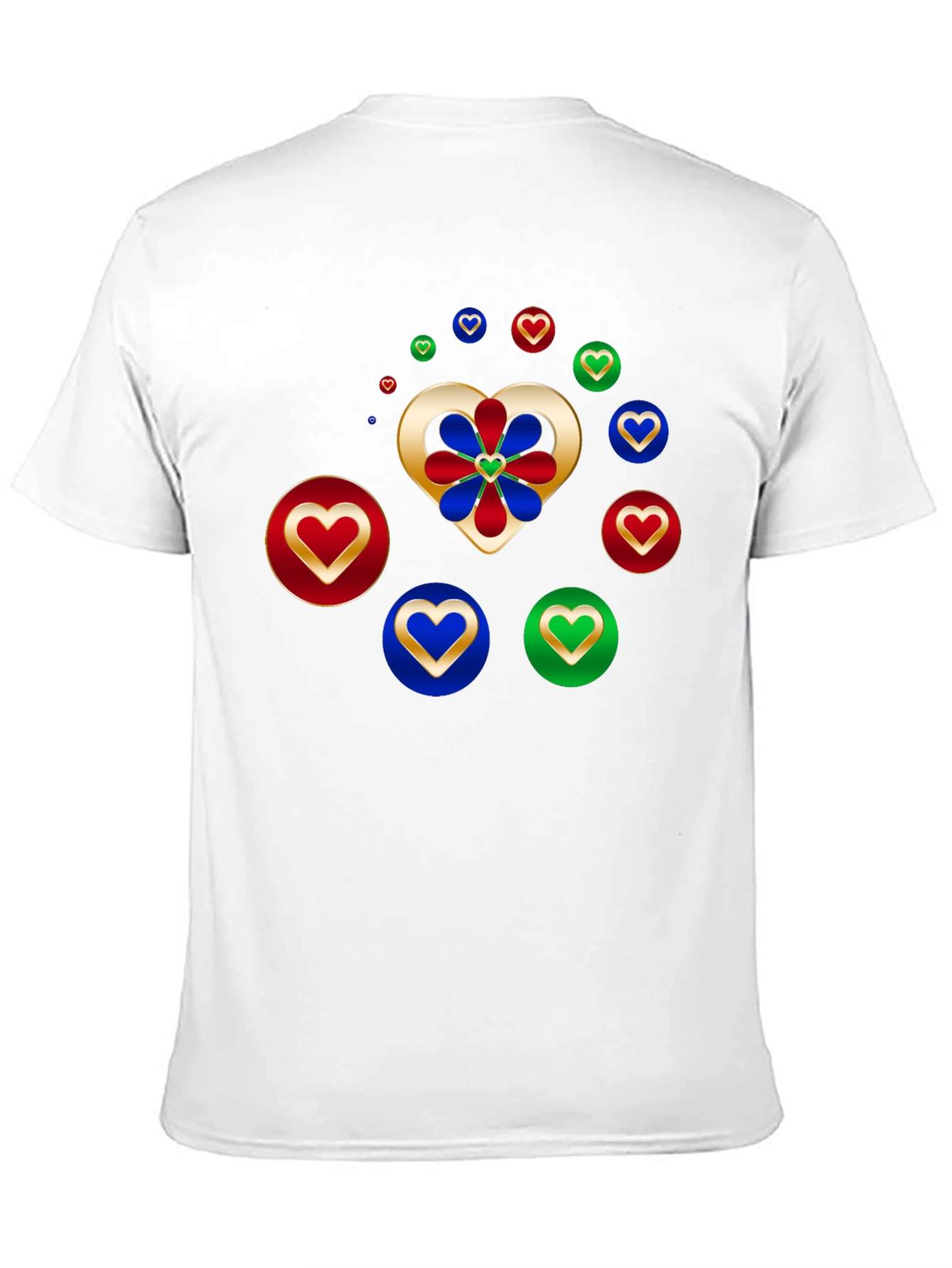 Heart Flower Graphic Tee - Modern Style