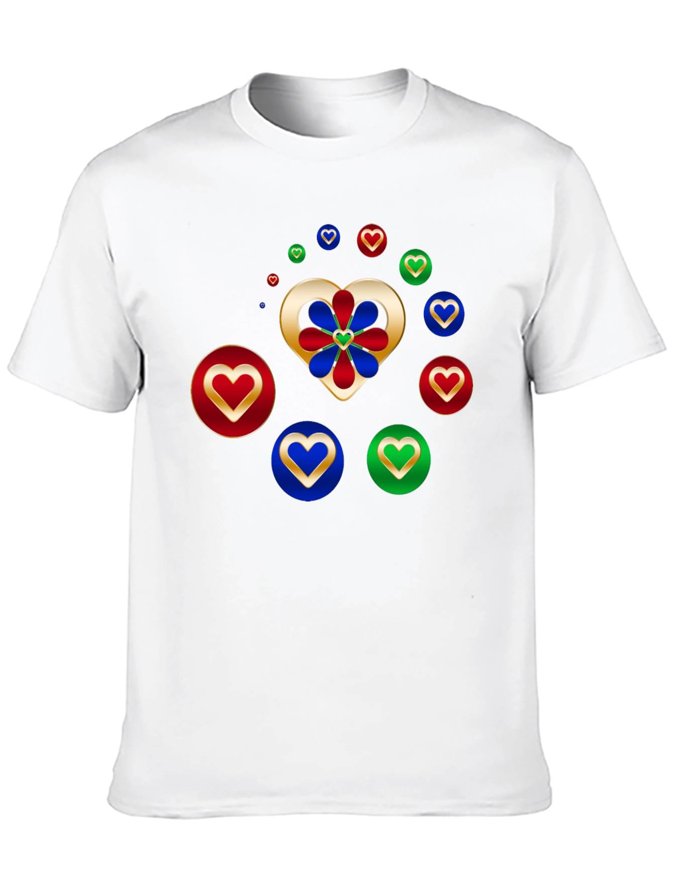 Heart Flower Graphic Tee - Modern Style
