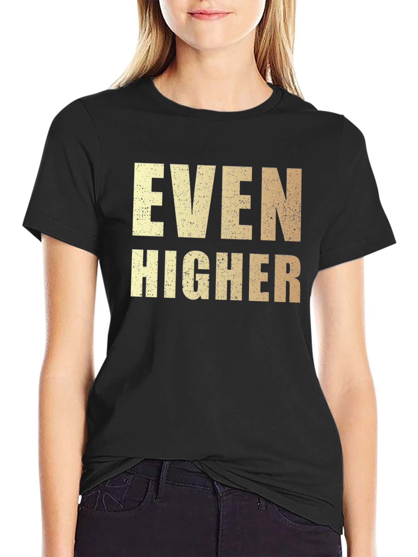 Even Higher Black Graphic T-Shirt