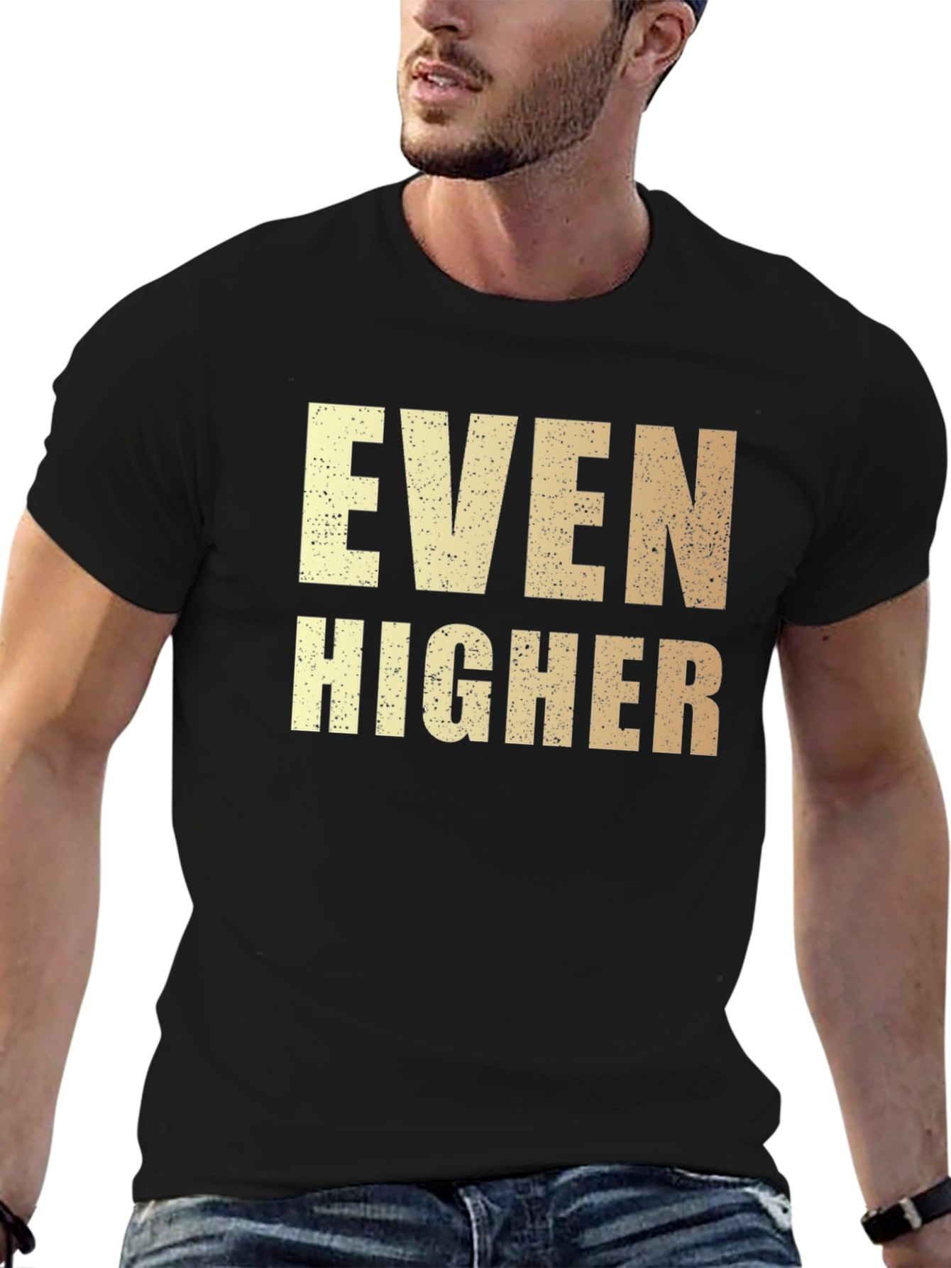 Even Higher Black Graphic T-Shirt