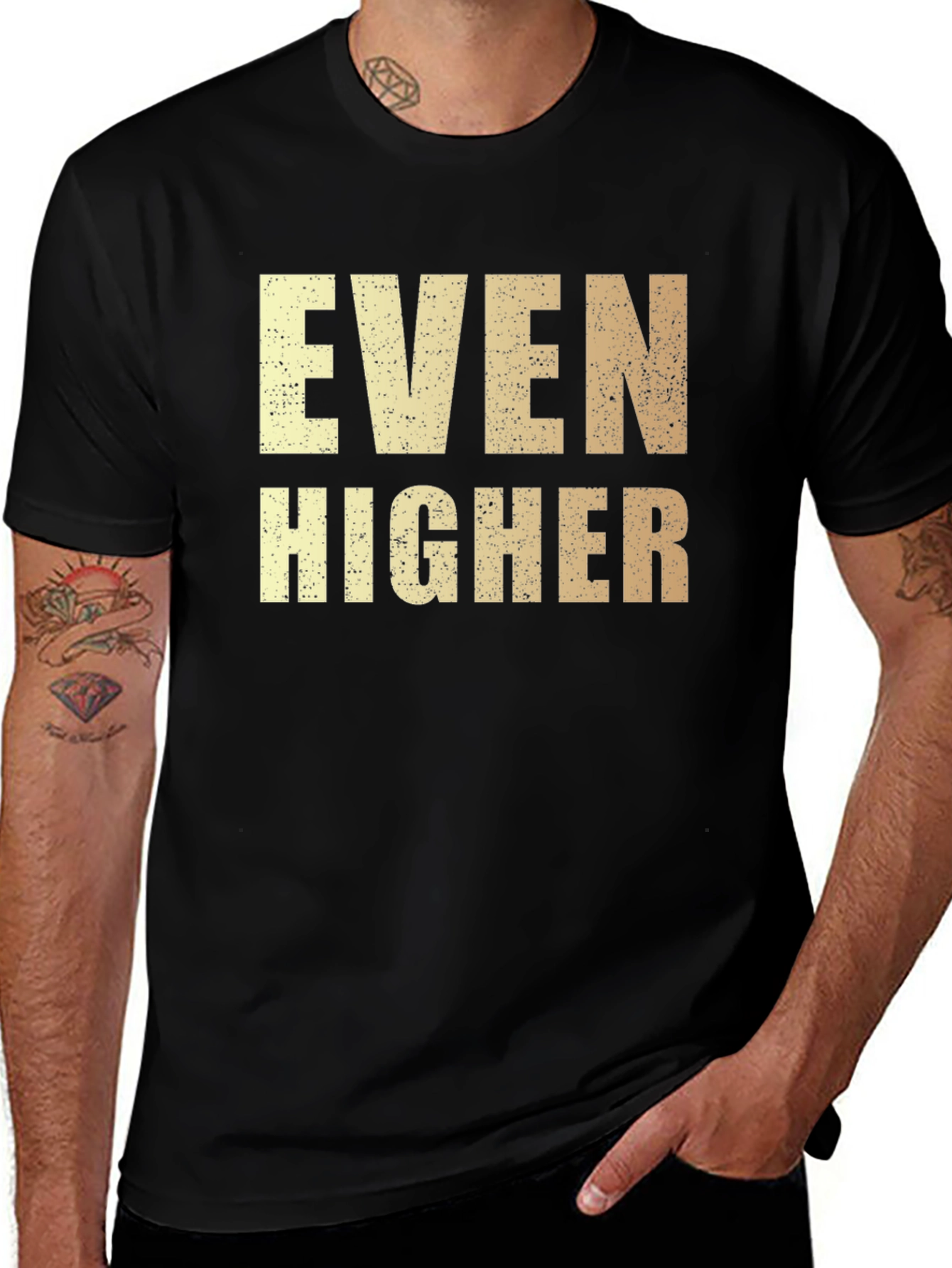 Even Higher Black Graphic T-Shirt