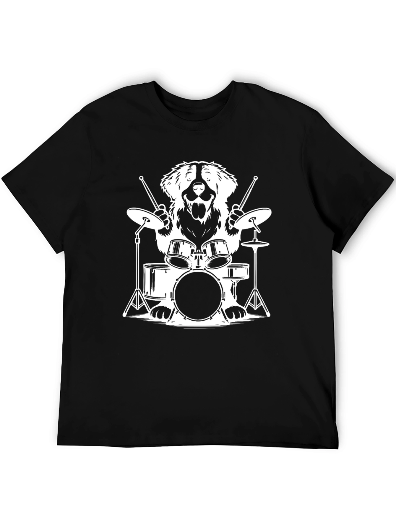 Dog Drummer T-Shirt - Cool Music Lover Tee