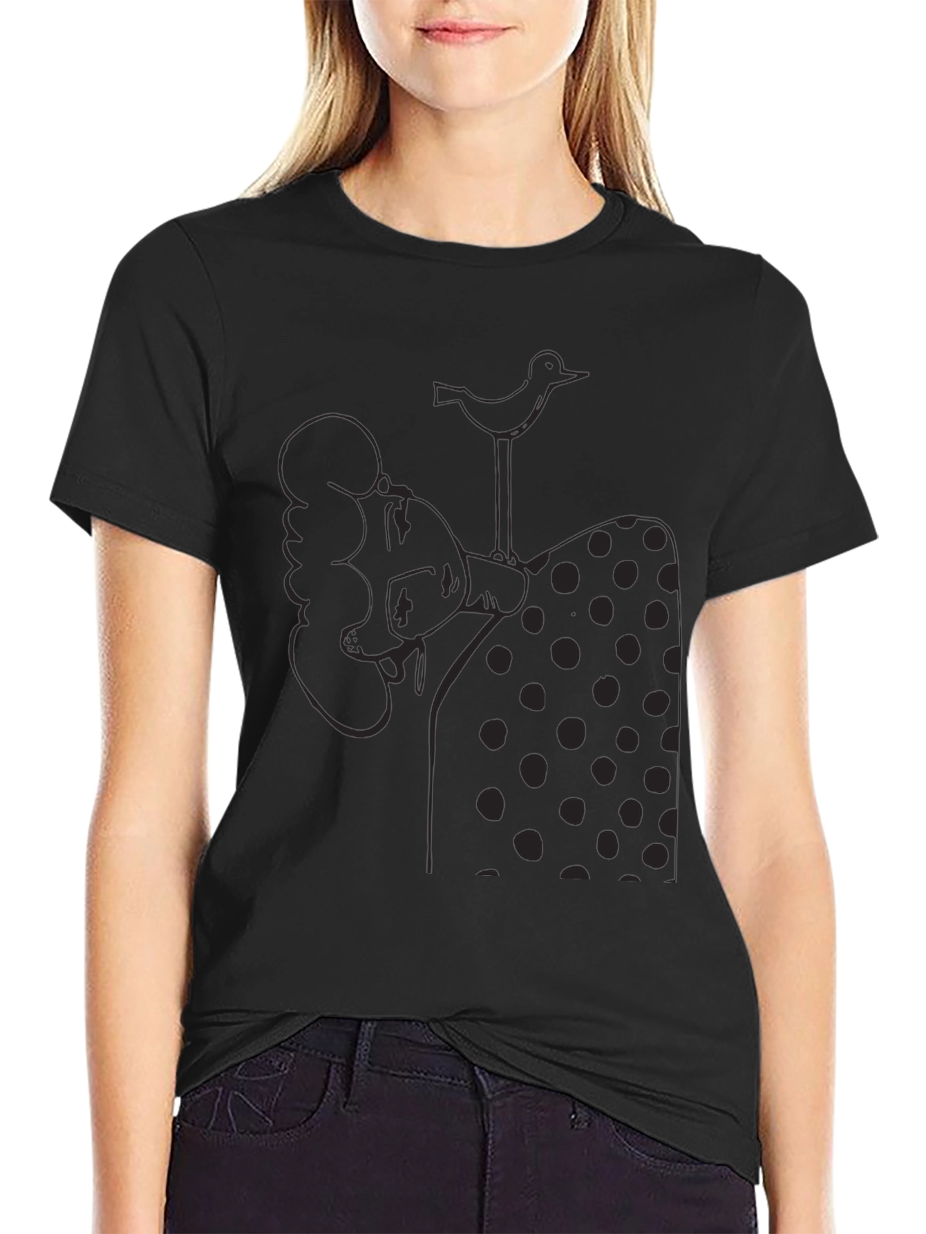 Unique Graphic T-Shirt - Quirky Bird Art
