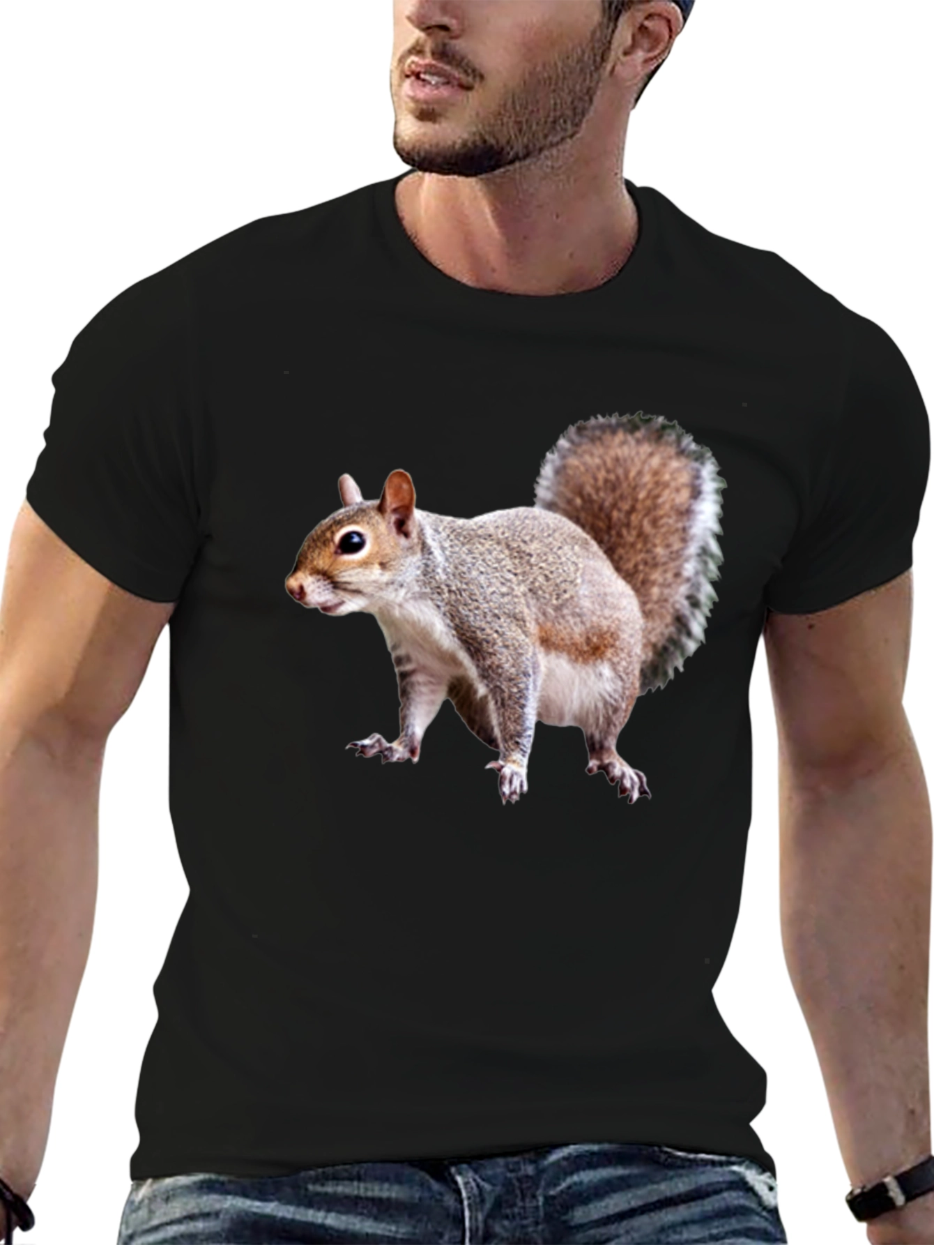 Squirrel Graphic Tee - Black Unisex T-Shirt