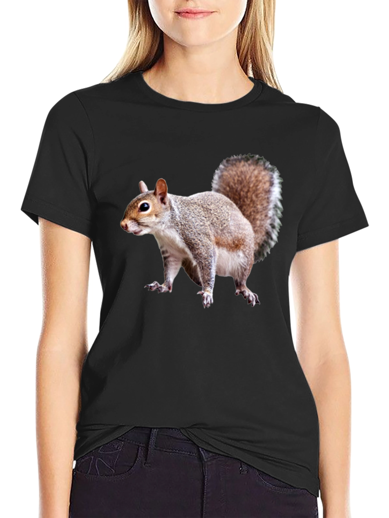 Squirrel Graphic Tee - Black Unisex T-Shirt