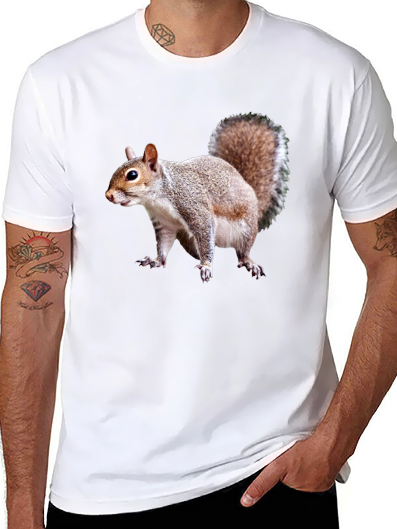 Squirrel Graphic Tee - Black Unisex T-Shirt