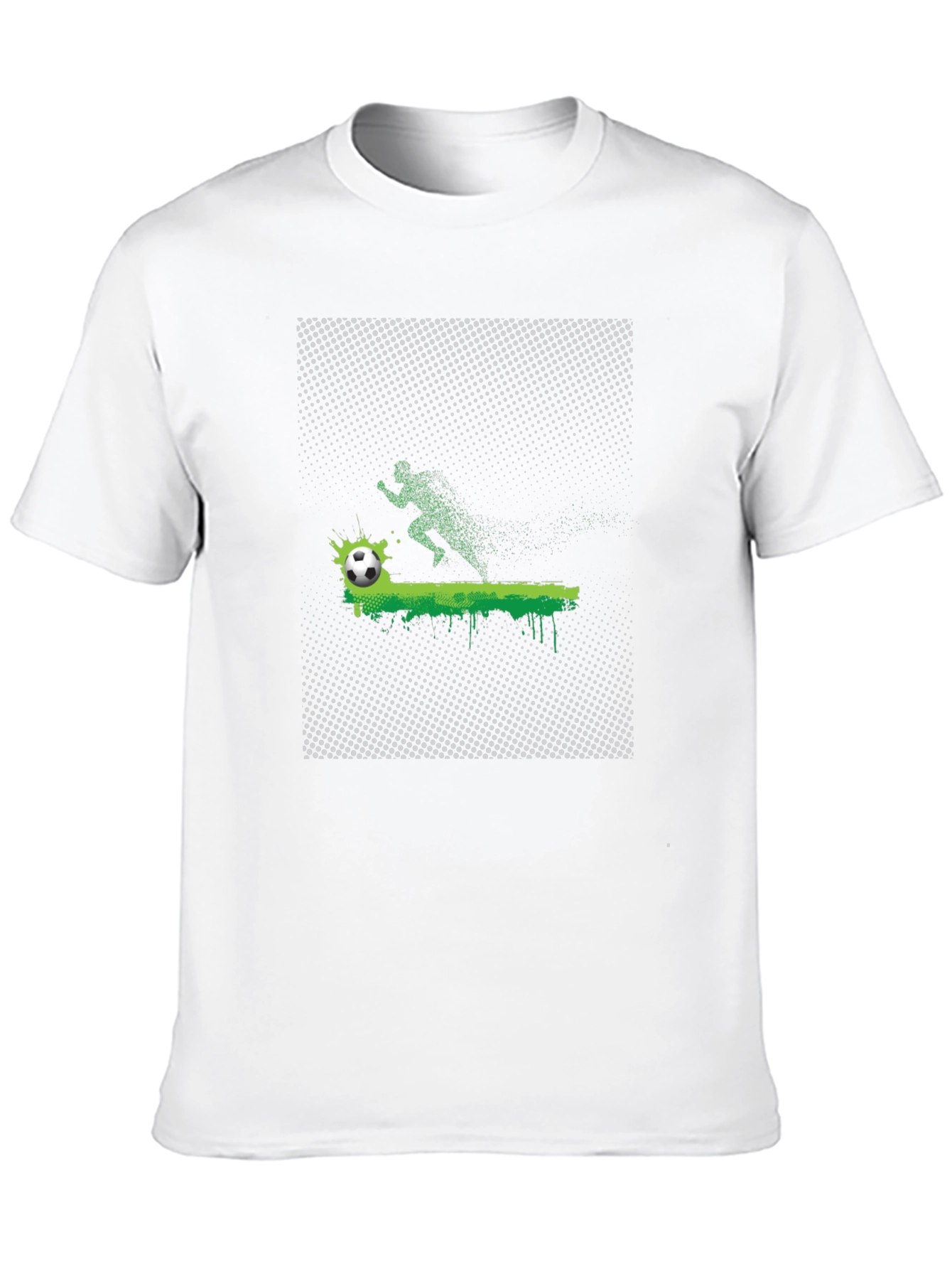 Soccer Runner Graphic Tee - Black Cotton Blend