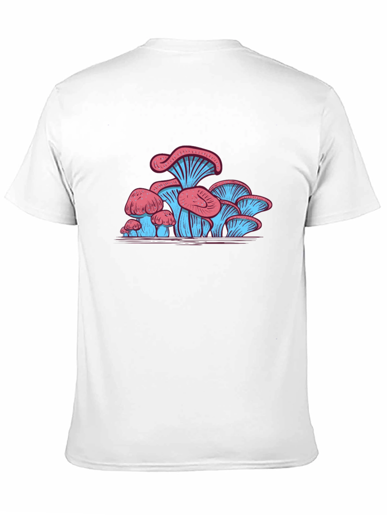 Mushroom Graphic Tee - Stylish Black Cotton T-Shirt