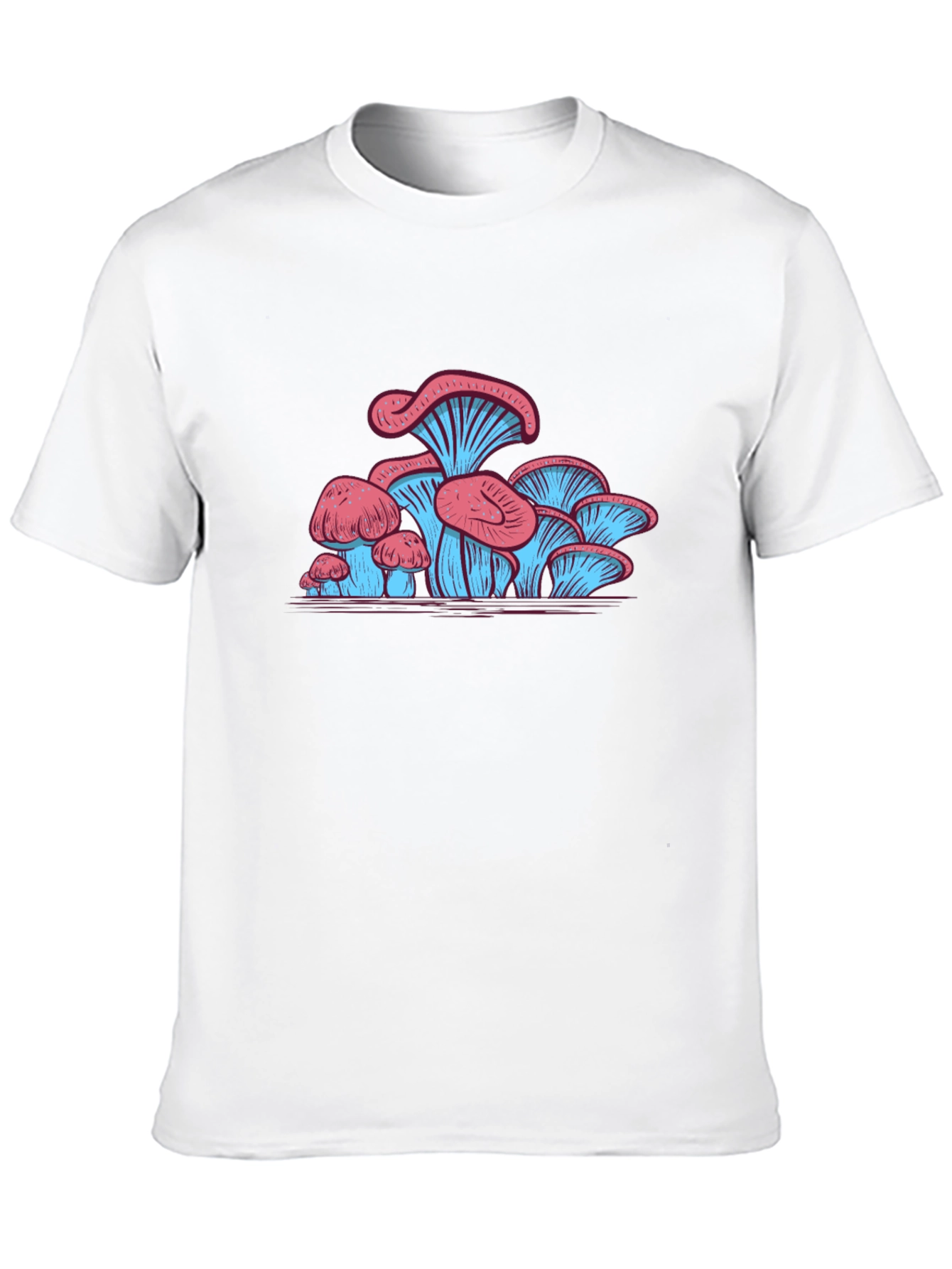 Mushroom Graphic Tee - Stylish Black Cotton T-Shirt