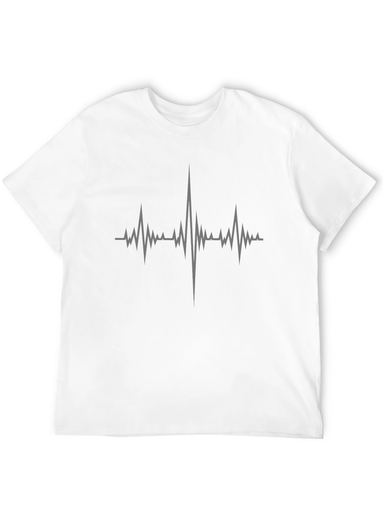 Heartbeat Graphic Tee - Black Cotton Comfort