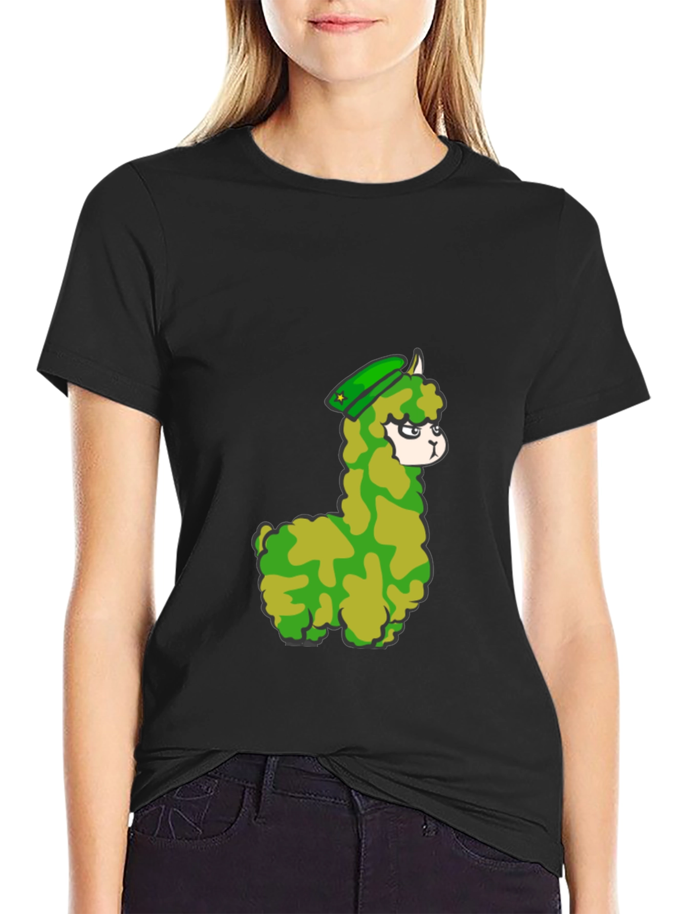 Alpaca Camo T-Shirt - Fun Novelty Tee