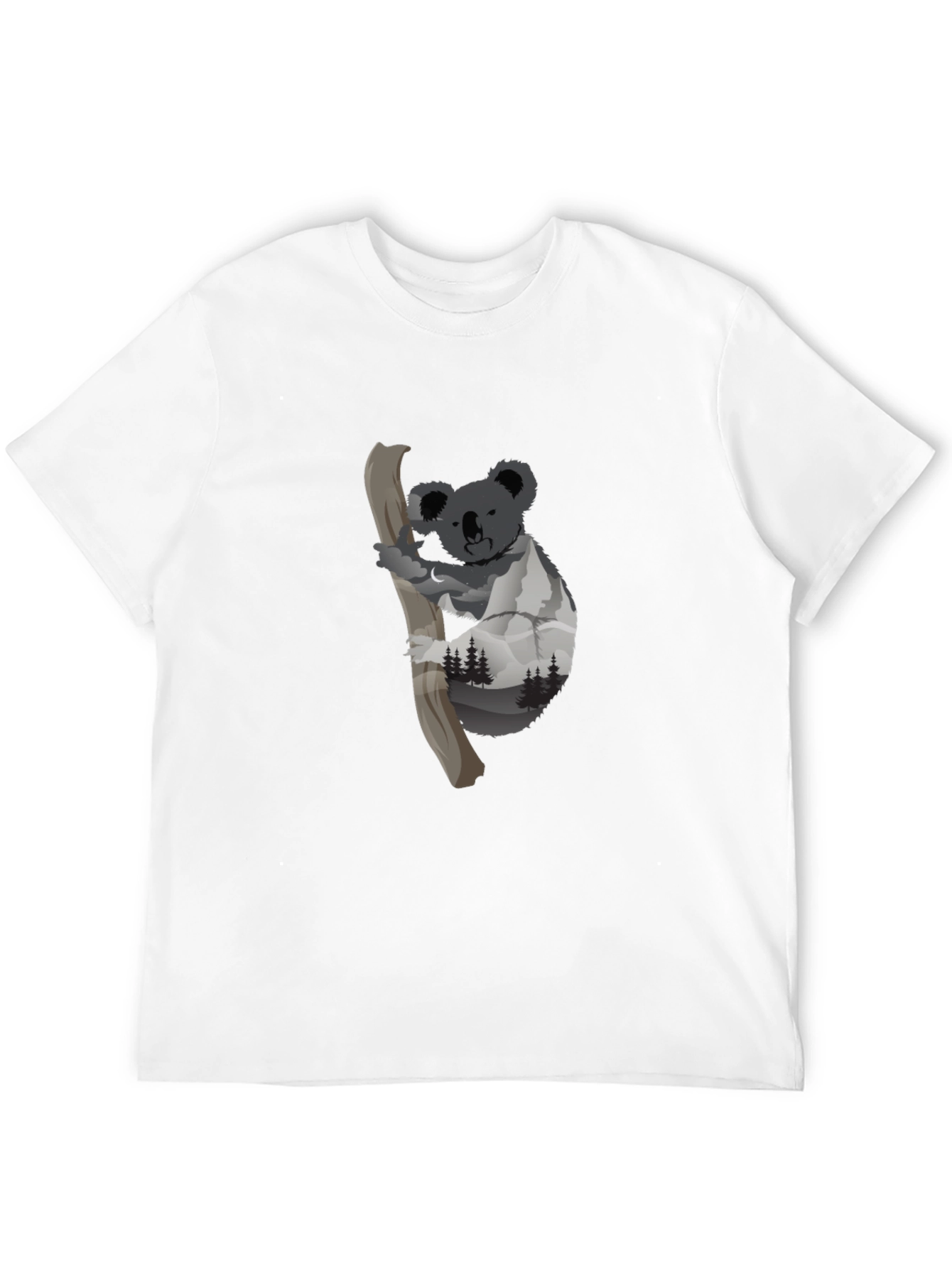 Koala Mountainscape Graphic Tee - Black