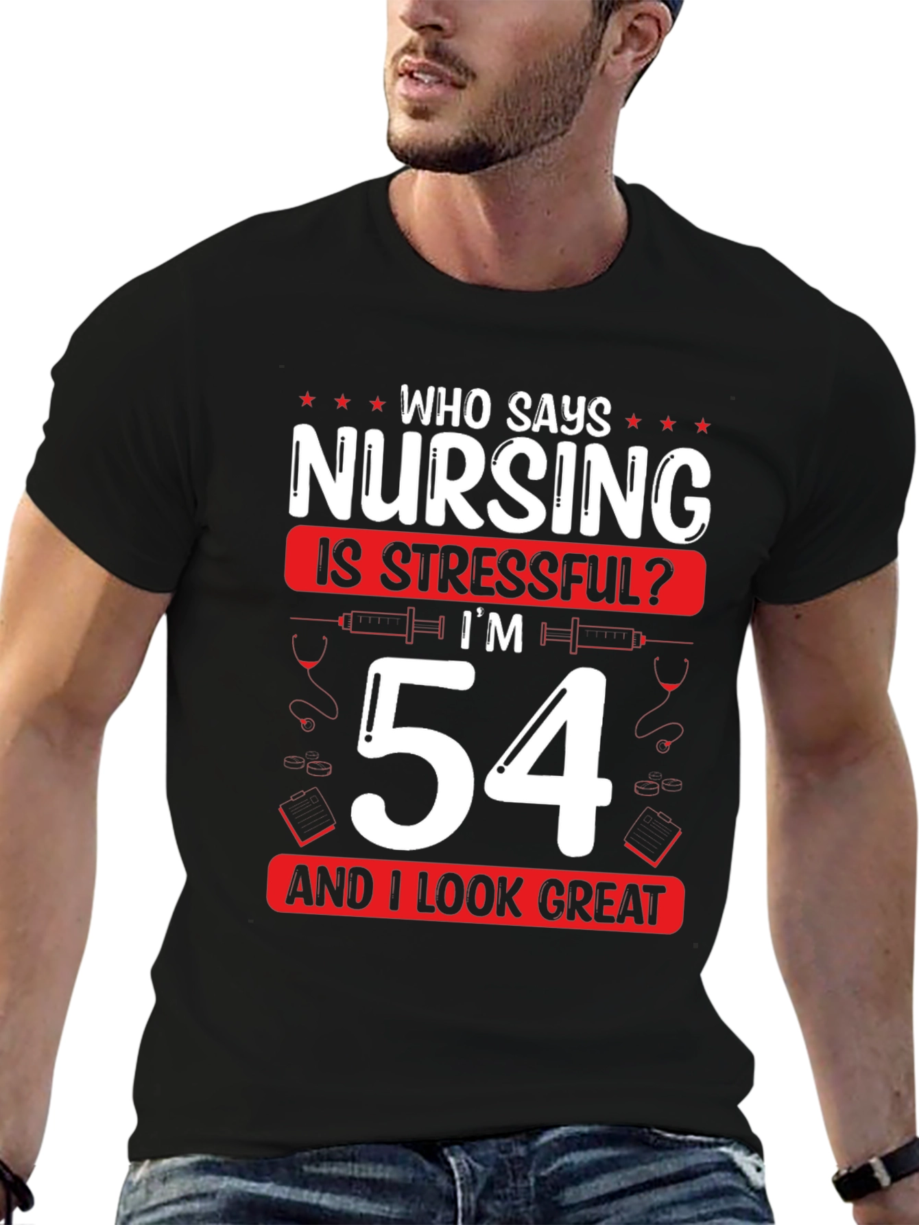 Funny Nursing 54th Birthday T-Shirt