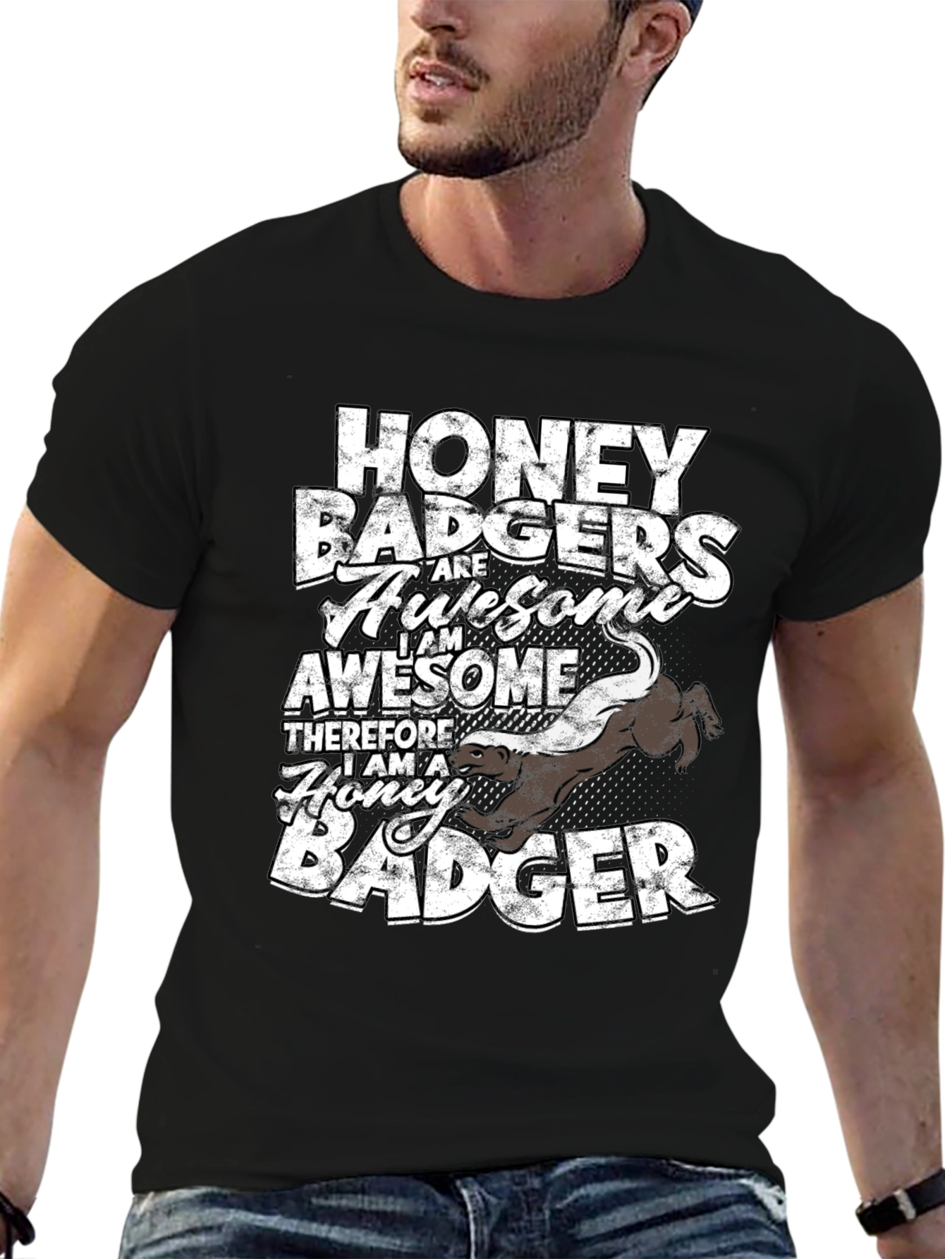 Honey Badger Awesome Graphic Tee