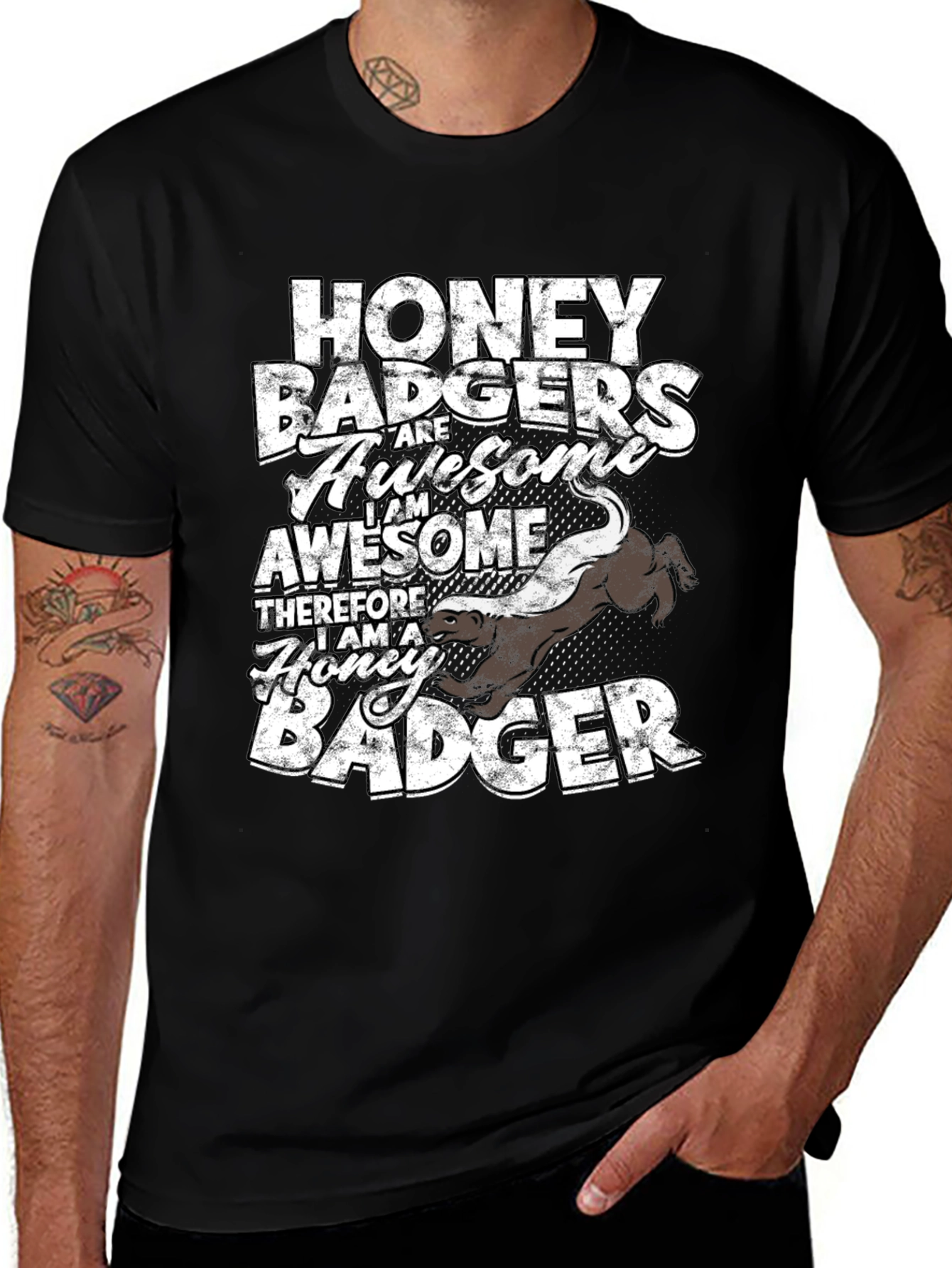 Honey Badger Awesome Graphic Tee