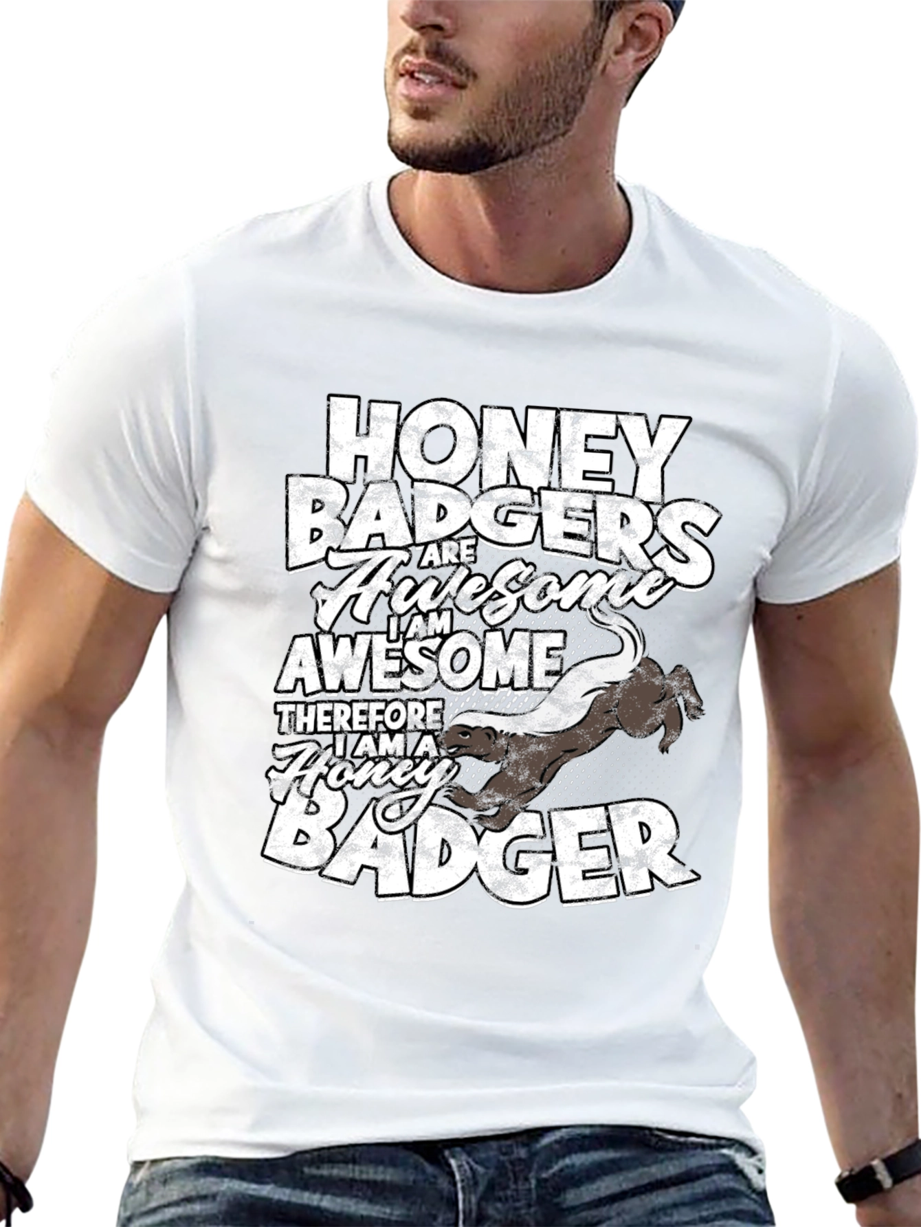 Honey Badger Awesome Graphic Tee